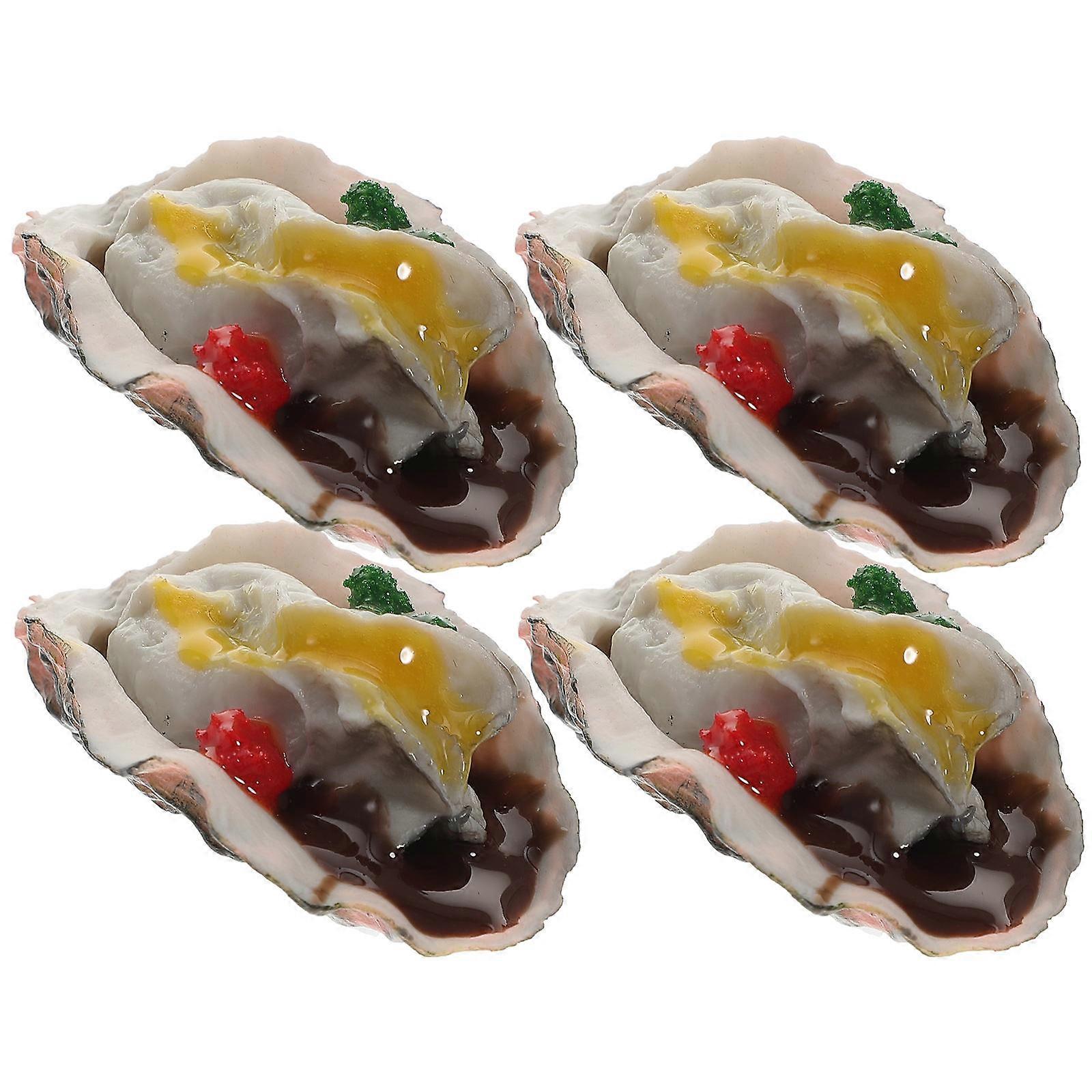 Seafood Fake Model Tabletop Setting Kitchen Shop Market Decoration Pvc Multi Display Prop 4Set