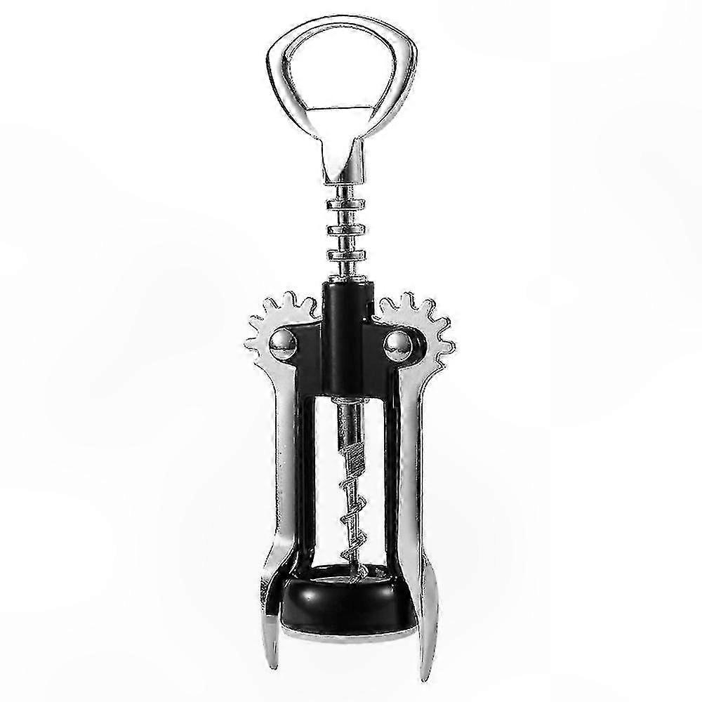 Multifunctional Zinc Alloy Wing Corkscrew for Wine Bottles, Compatible with Cork and Beer Caps, Durable Design 5019