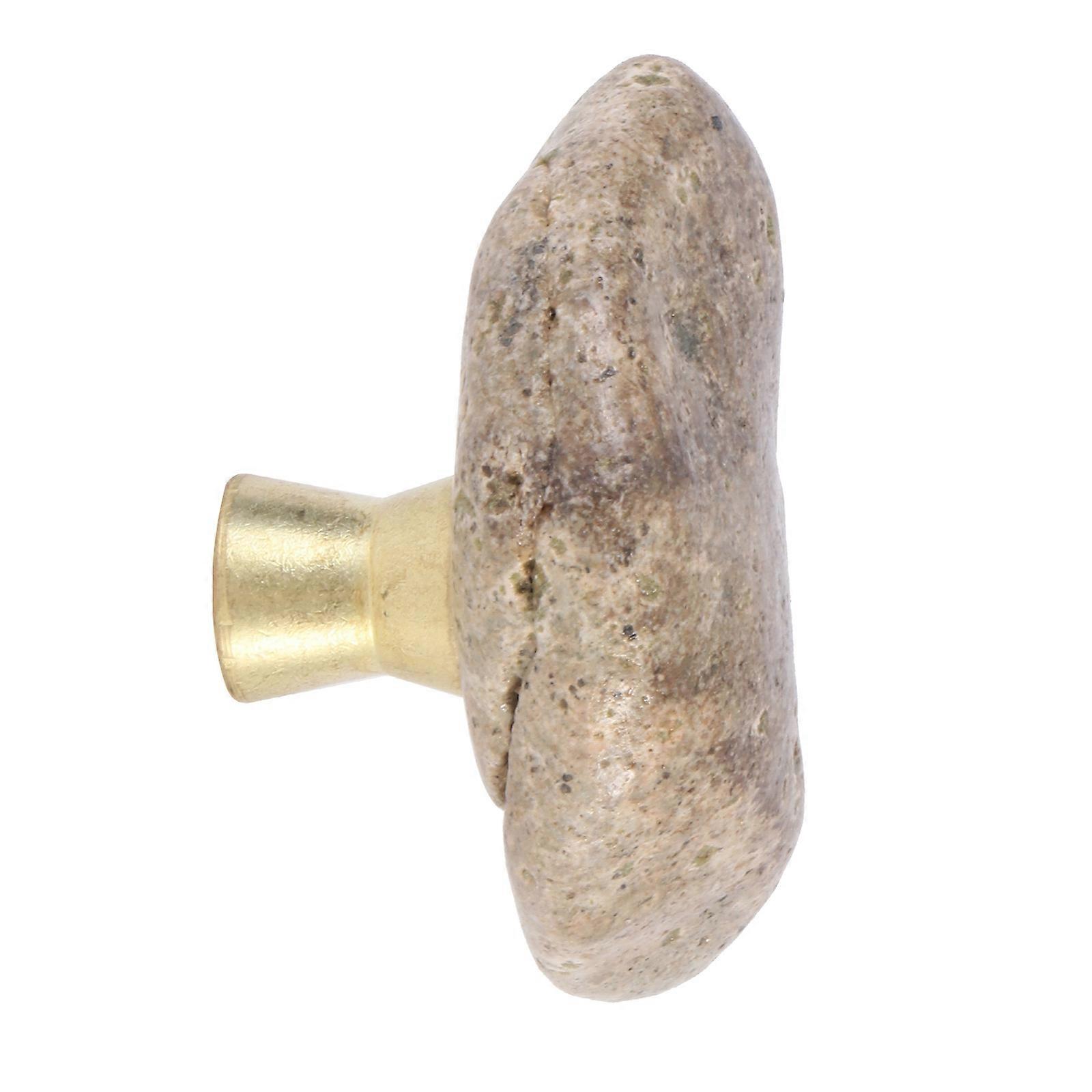 Drawer Stone Cabinet Handle for Furniture 4Pcs Dark Brown Door Window Accessory