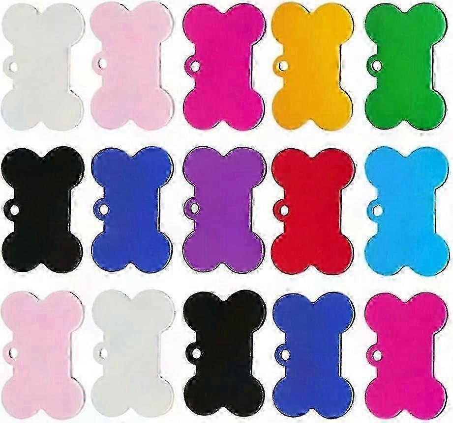 Blank Aluminum Bone-Shaped ID Tags for Pets