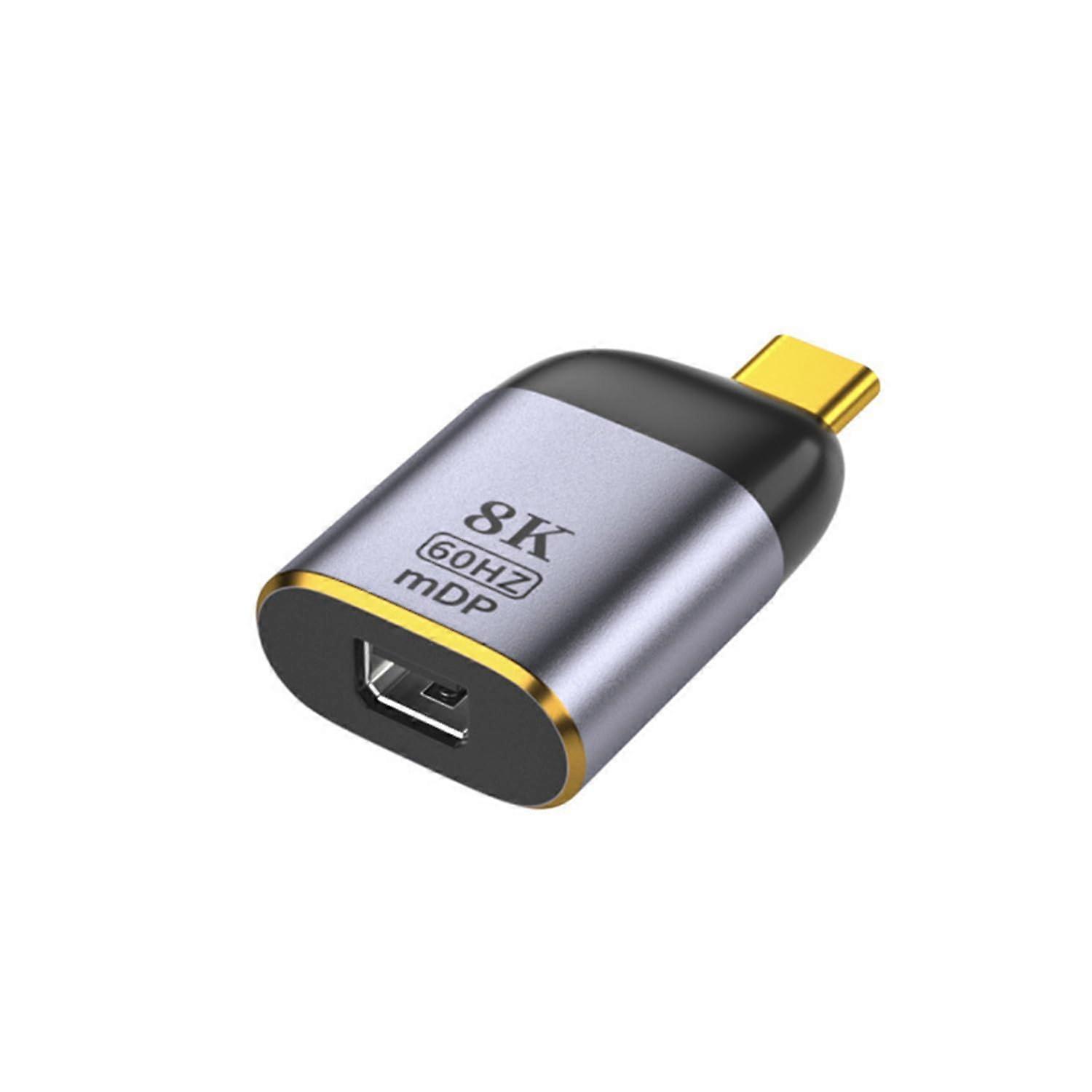 USB C to Mini DP Converter, 8K 60Hz Type C To Mini DisplayPort Female Adapter, Mac And Windows Compatible