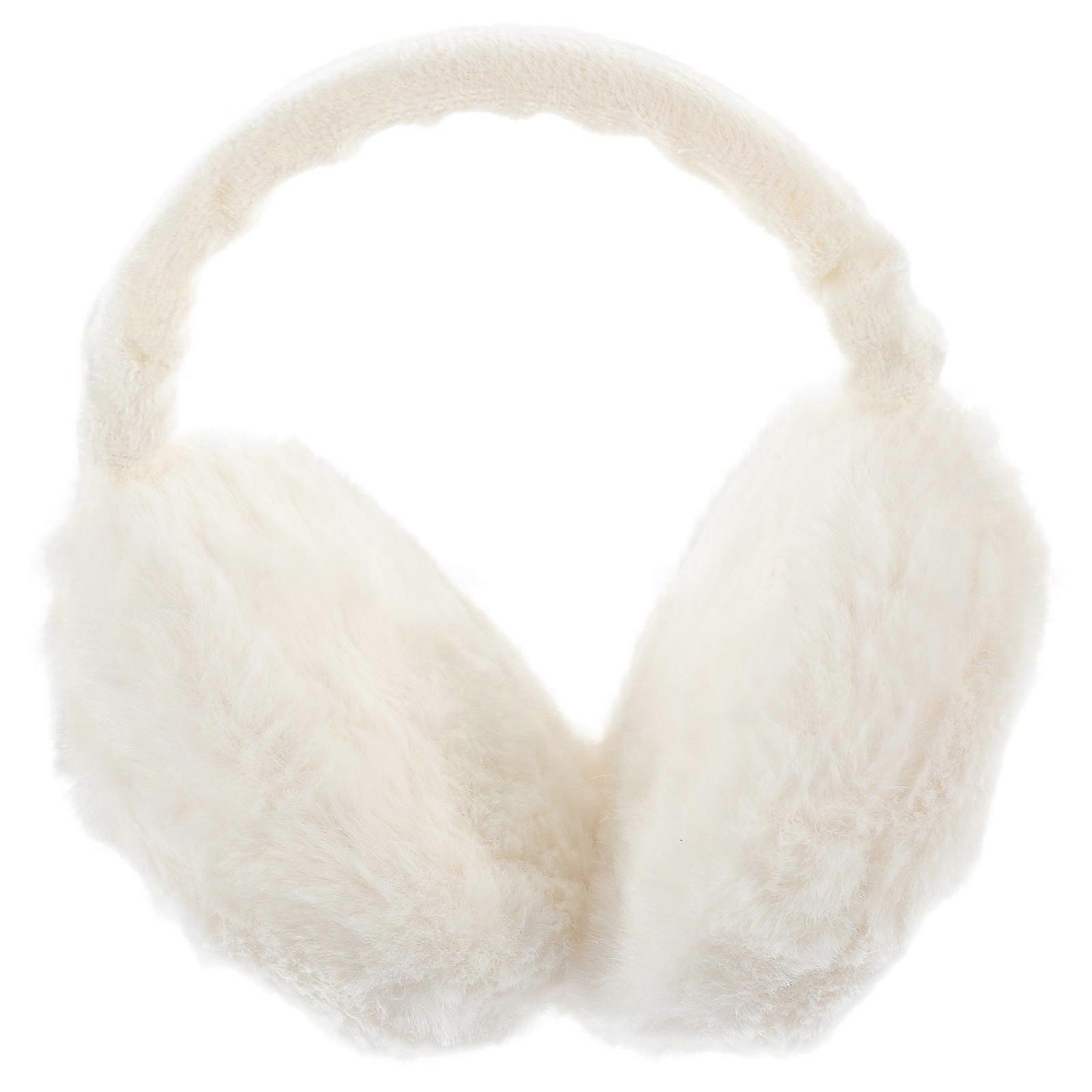 Ladies Earmuffs Warm Ear Muff for Ear Warming 3Pcs White Polyester Material