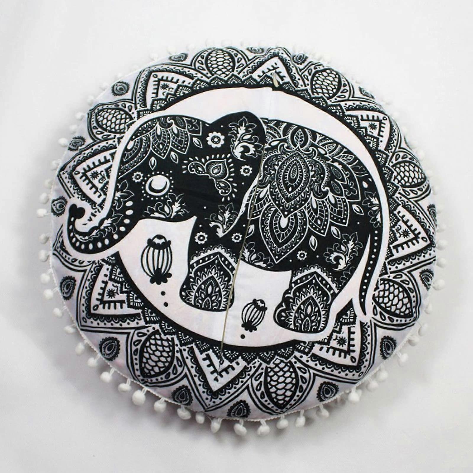 43CM Decorative Round Pattern Pillowcase Bohemian Cushion Cover Round Pillow Case For Home Hotel Car Use