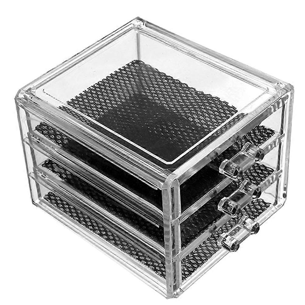 Desktop Box Cosmetic Organizer for Storage Use 1Pcs Black Makeup Storage Box