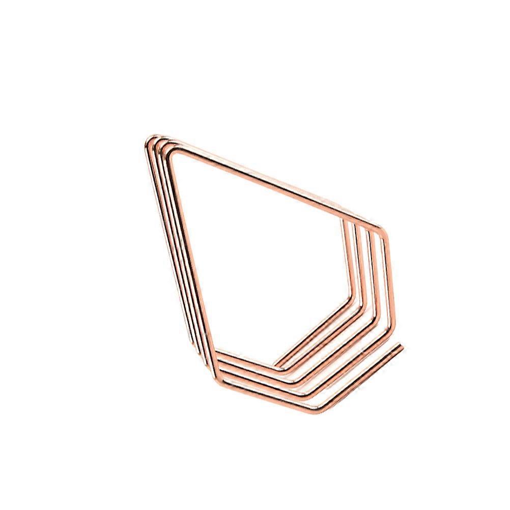Creative Modern Bookrack Storage Solution For Office And Study 16.5X12X9.5Cm Rose Gold Designed To Keep Files Organized 2Pcs