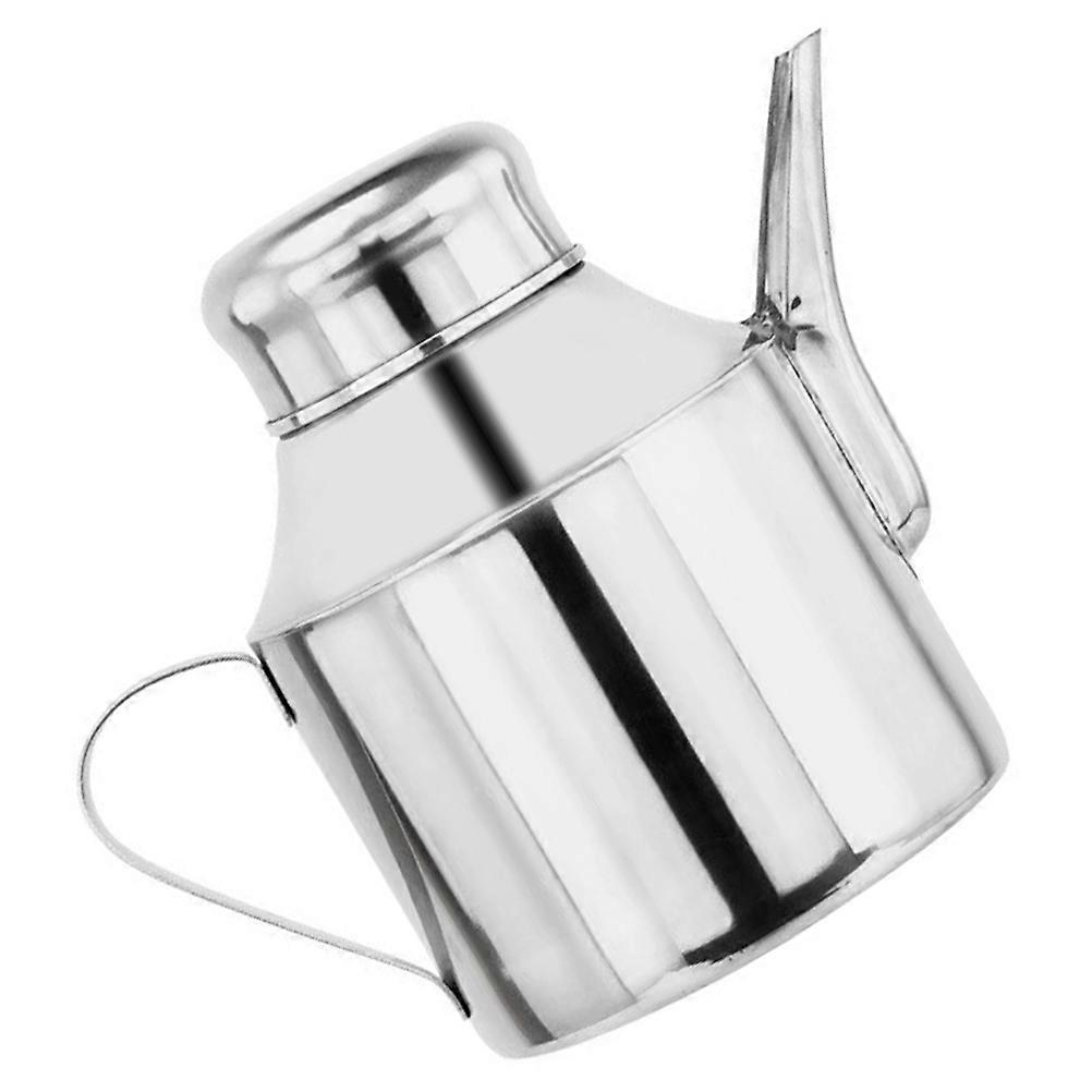 Stainless Steel Seasoning Container Simple Kitchen Design Home Users Silver Compact Storage for Liquid Seasonings 1Set