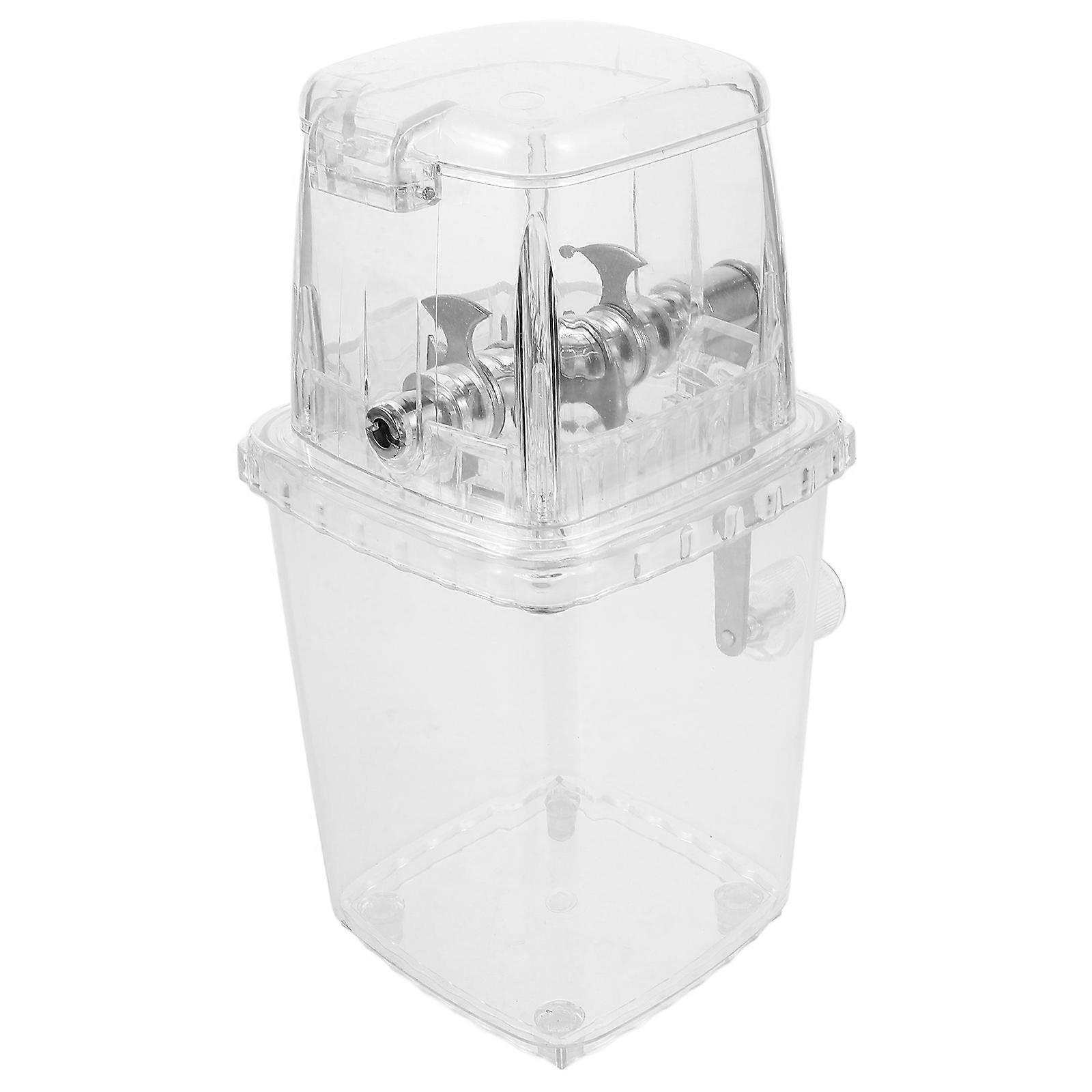 Hand Shaved Ice Machine Compact Style Outdoor Use 9.4×5.9×4.3in Plastic Manual Operation For Summer 1 Set