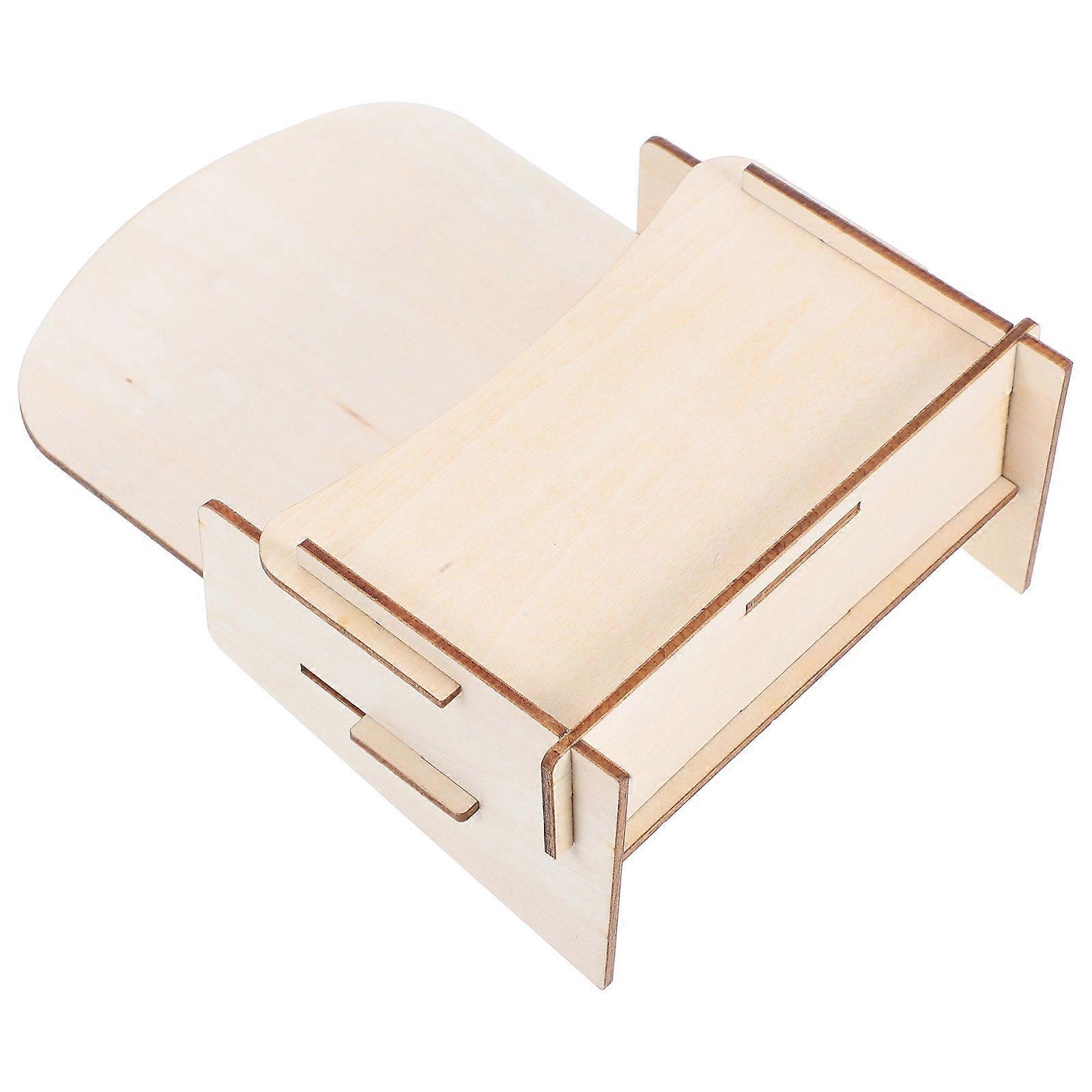 Desktop Organizer Wood Multifunctional Storage Rack 3Pcs for Home Office Use