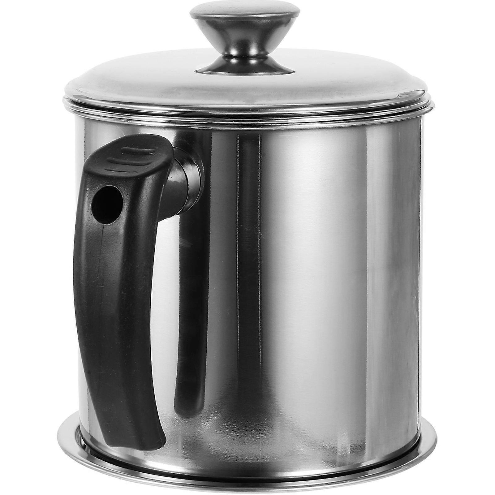 Grease Can with Strainer Oil Storage Container for Cooking Use