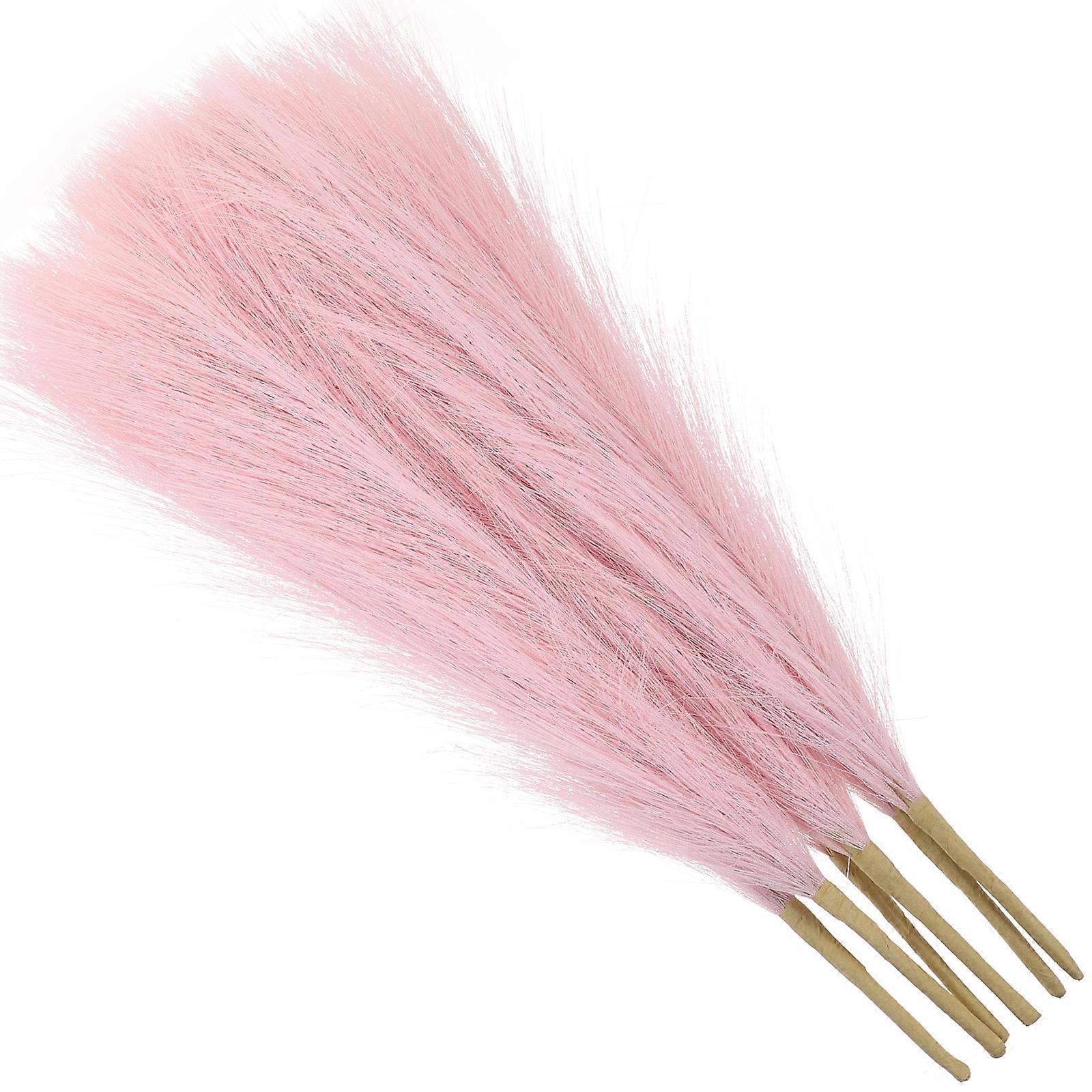 Pink Artificial Pampas Grass Faux Pampas Branches for Decor 18 Pieces