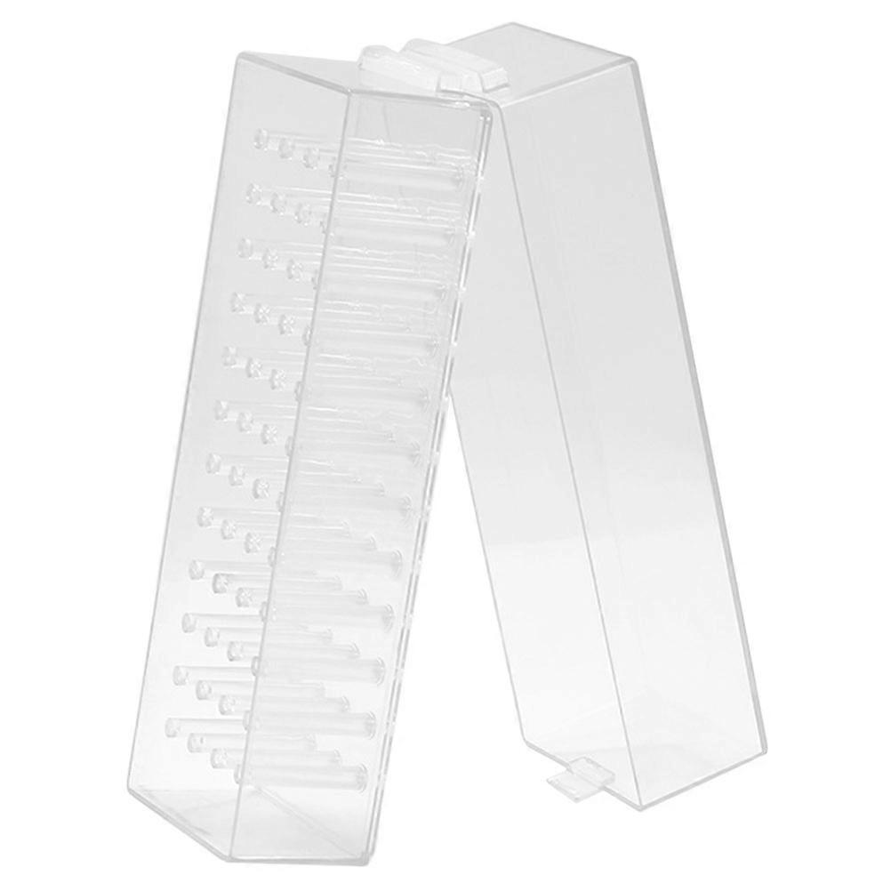 Manicure Supplies Nail Drill Bit Organizer Portable Container For Home Use Rectangular Simple Design Prevent Loss 1Pcs