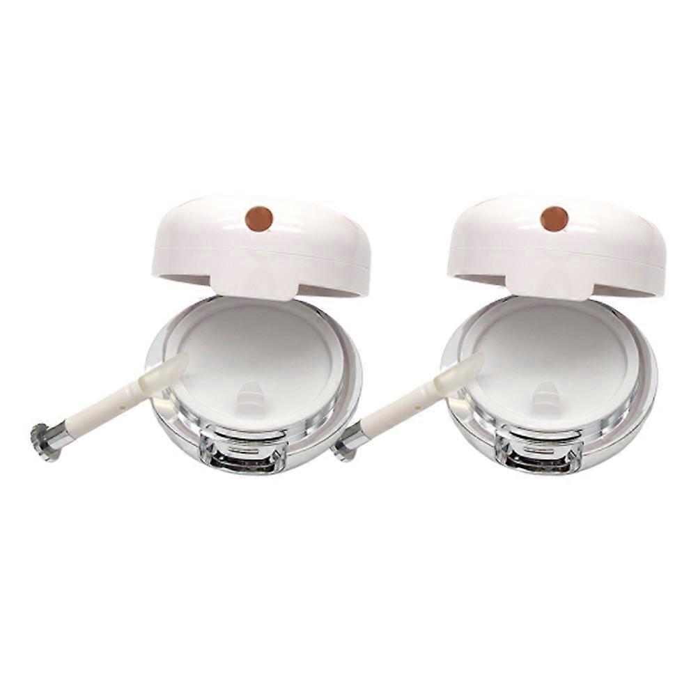 Lips Balm Box for Storage Use with 6Pcs White Lip Brush Set