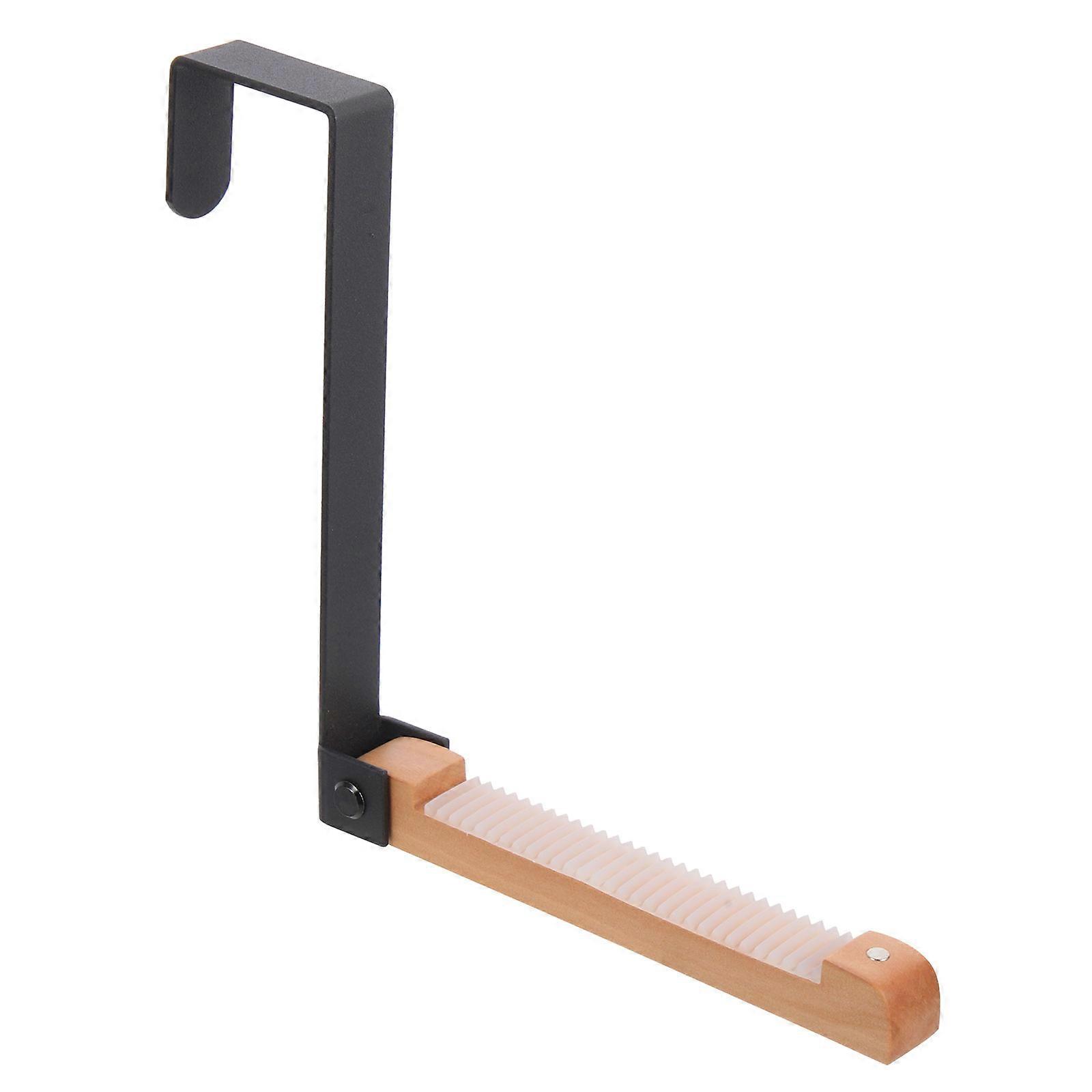 Black Over Door Hook Iron Organizer for Storage 2Pcs Hanging Hanger