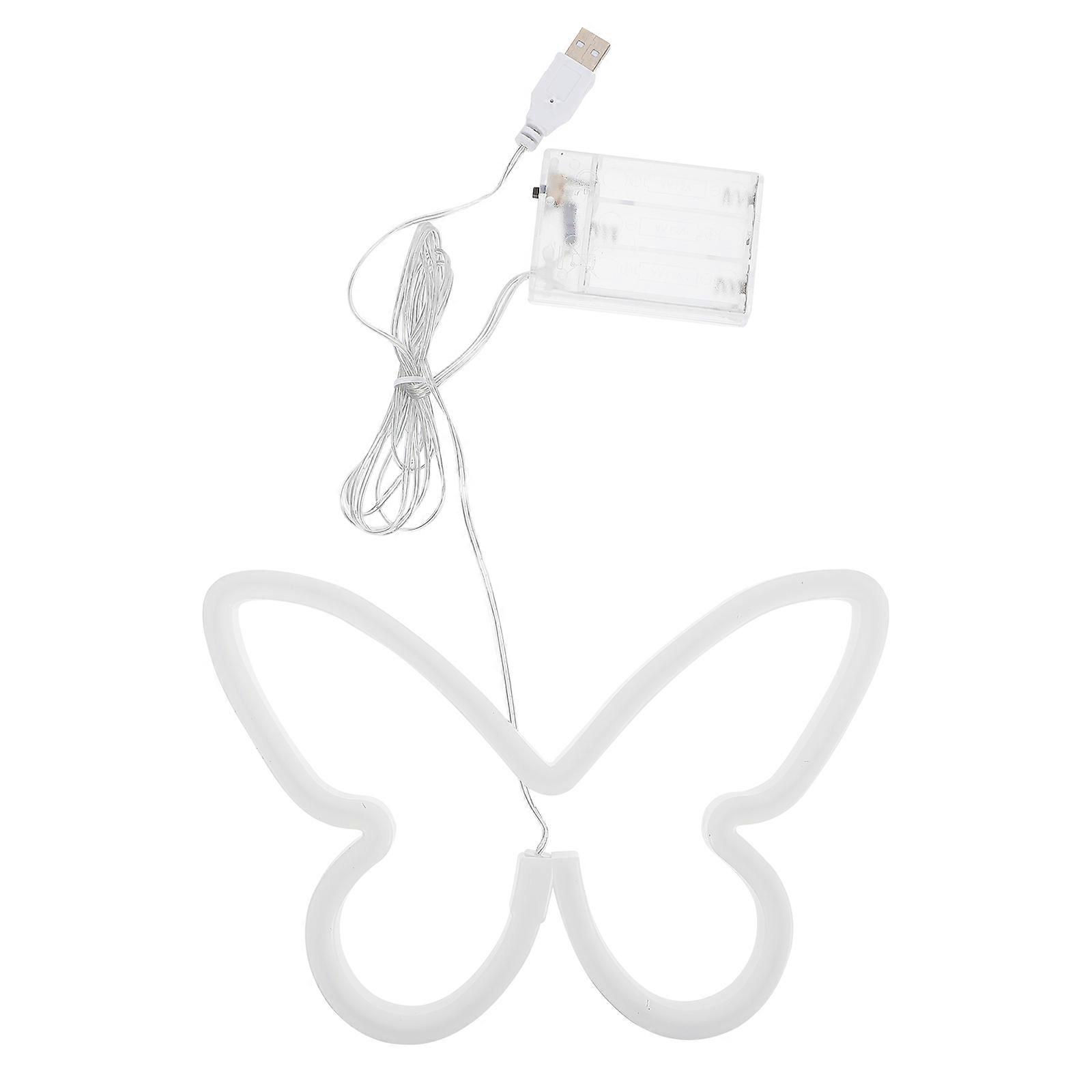 Dual-Use LED Lamp USB Neon Light Decorative Battery Powered 8Pcs