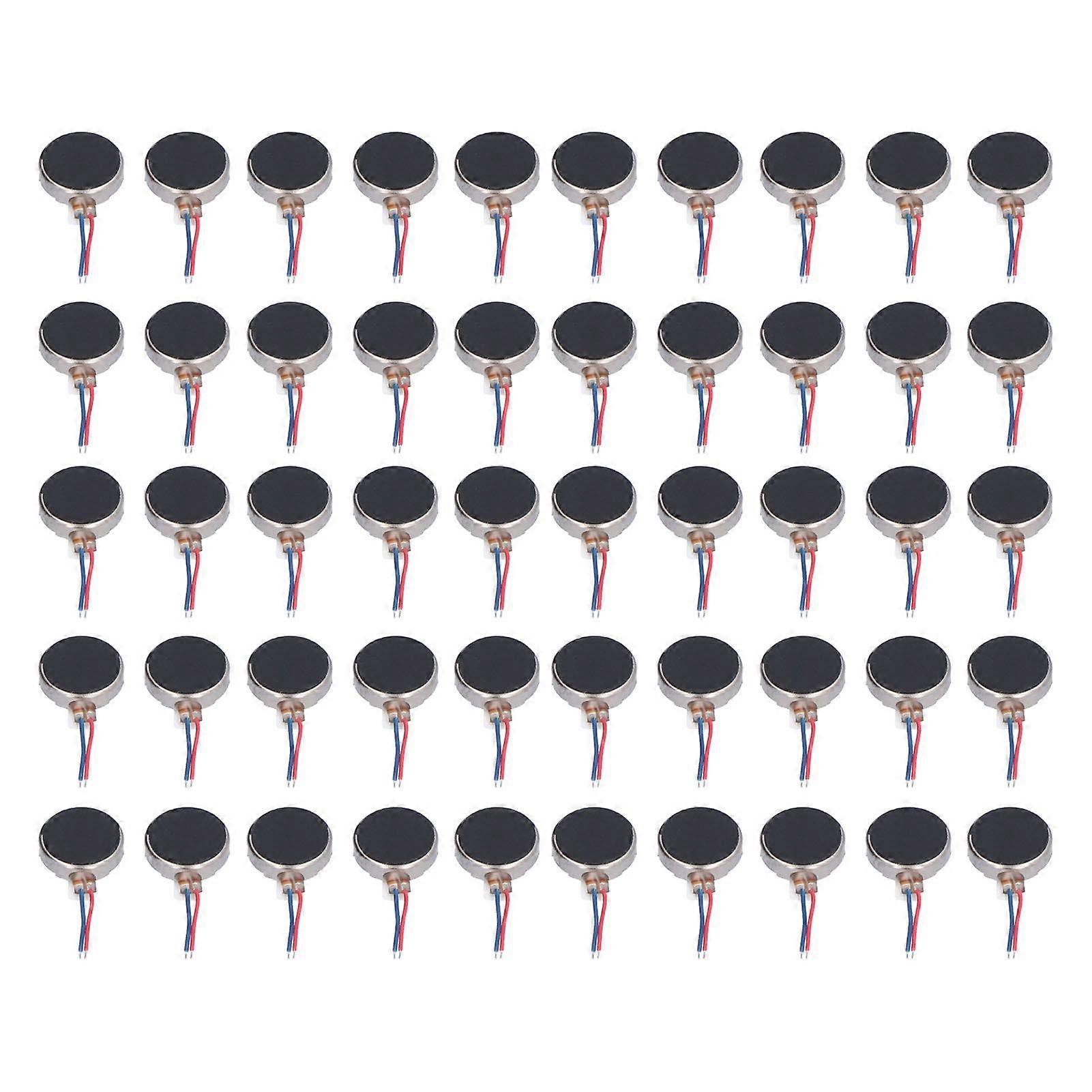 50Pcs Mini Vibration Motors DC 3V 10x2.7mm Anti Interference Small Lightweight Low Noise Micro Vibrating Motor