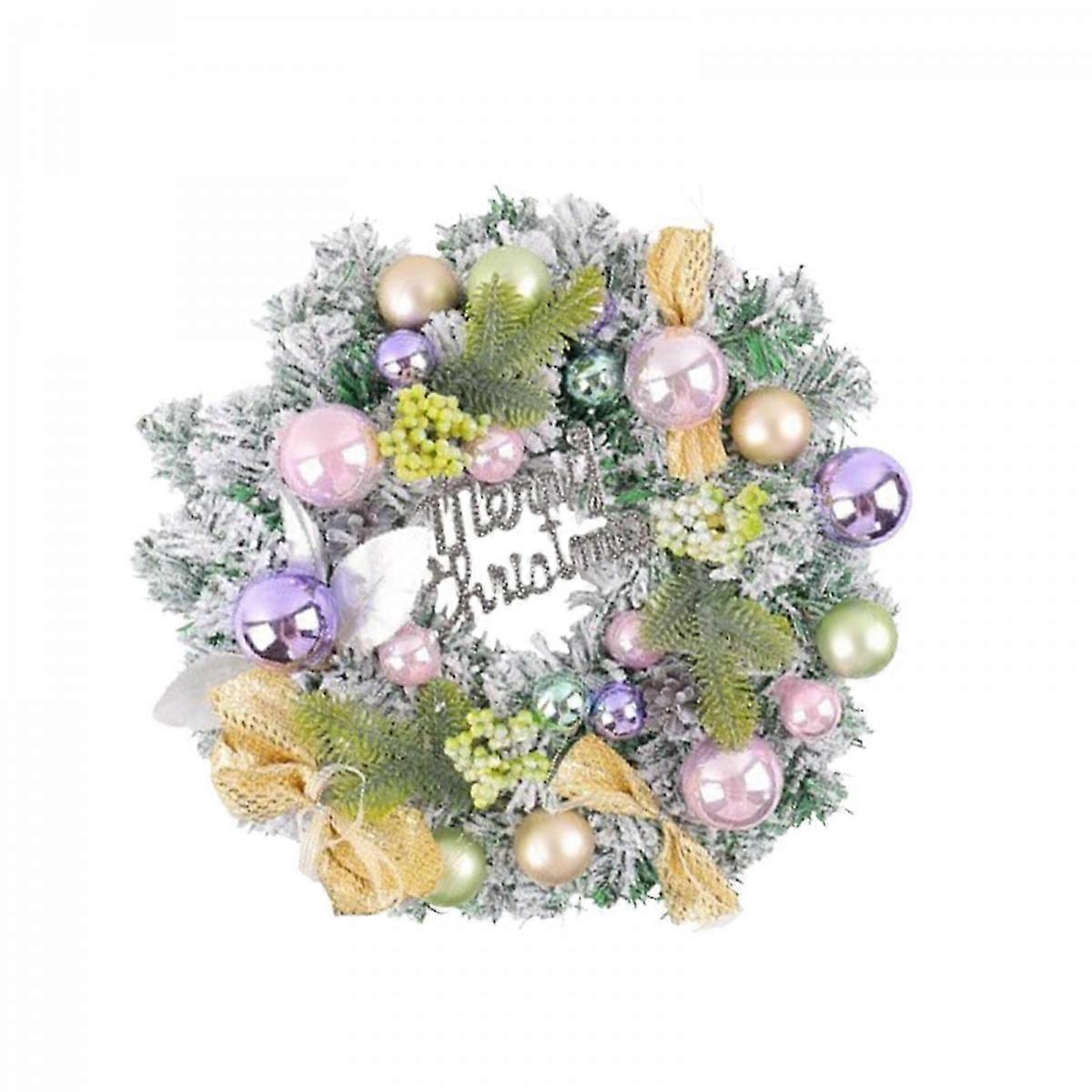 Xmas Wreath Door Christmas Ball Ornament Window Artificial Christmas Wreath