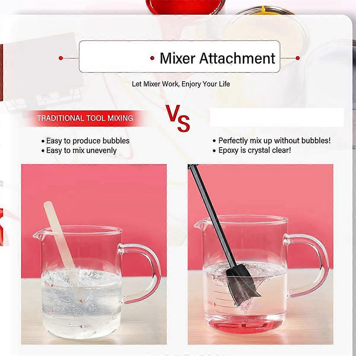 8 Pcs Resin Mixer Epoxy for Powerful Mixing Reusable Multipurpose