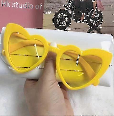 نظارة شمسية نسائية بتصميم على شكل قلب، بتصميم عين القطة، بتصميم عصري، مناسبة لحفلات الزفاف