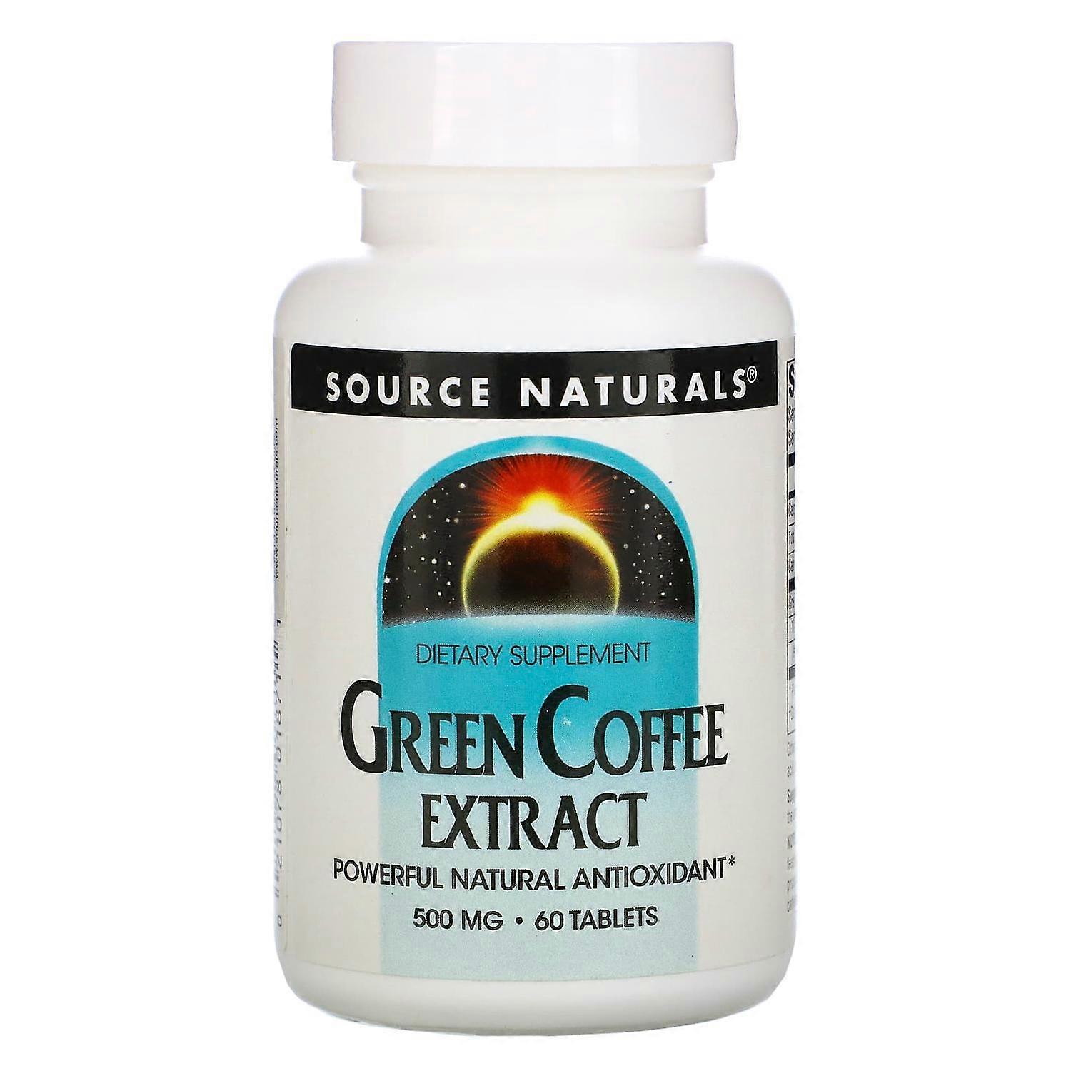 Source Naturals, Green Coffee Extract, 500 mg, 60 Tablets