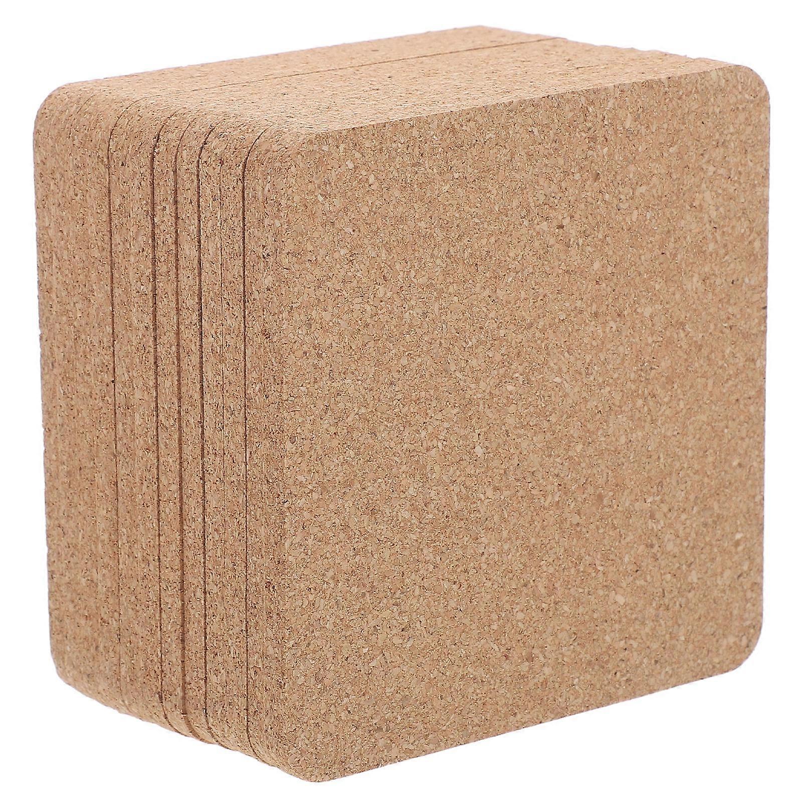 Wooden Coasters For Drinks 48Pcs Square Home Decor Surface Protection Coffee Time Brown