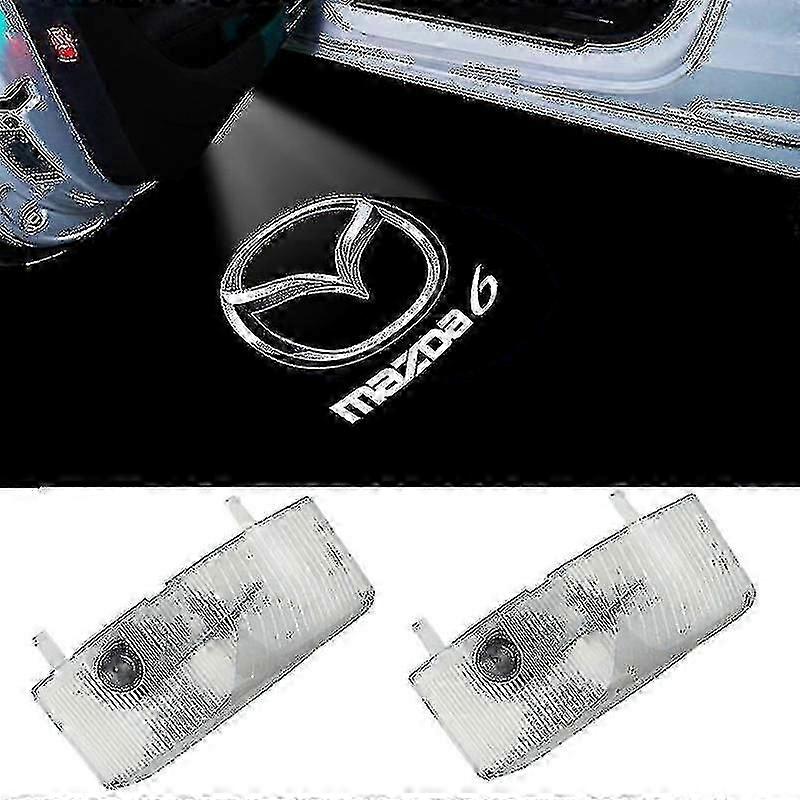 2pcs Mazda 6 Welcome Lights - LED Laser Projector Door Light Floor Lamp C Style - Fits 04-15 Mazda 6_c*