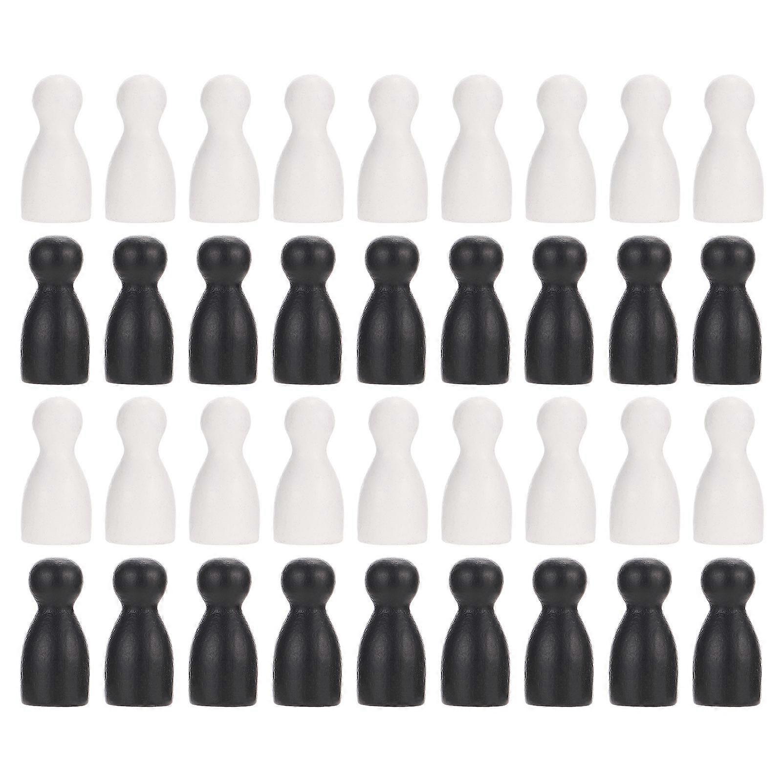 Wood Chess Pieces Board Game Chessman for Game 48Pcs Replacement