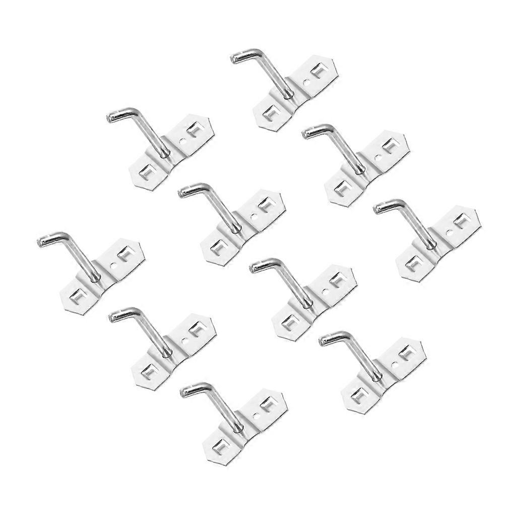 Silver Pegboard Hook Iron Peg Board Wall Hooks for Hanging 20Pcs