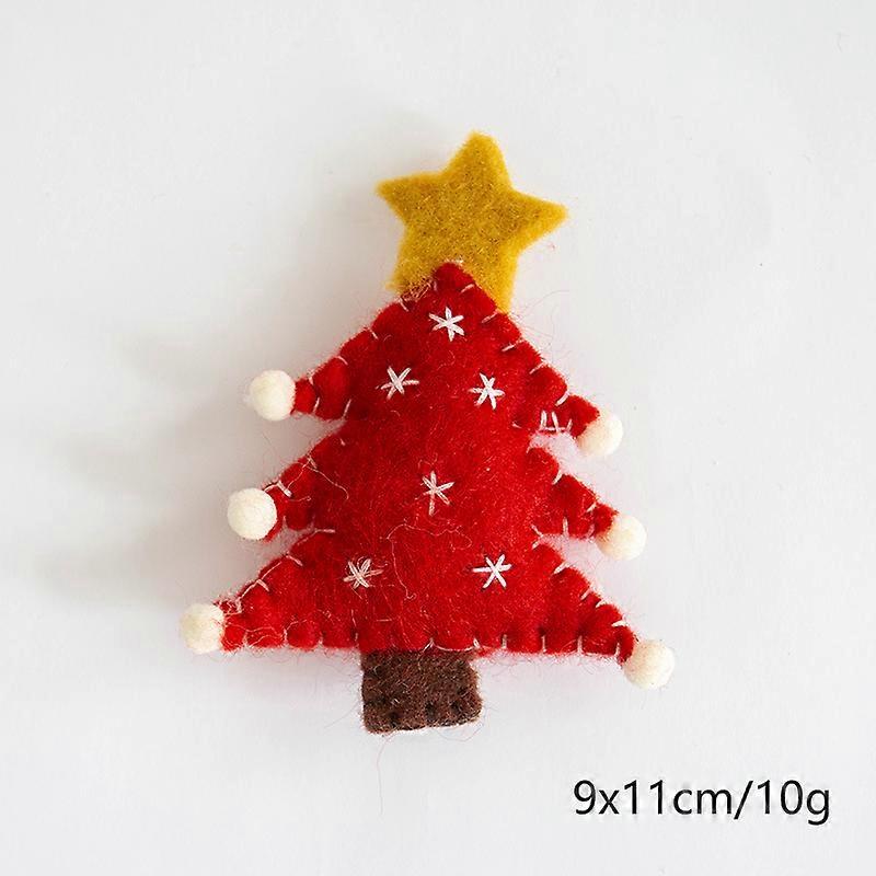 1/3Pcs Wool Felt Christmas Pendants Hand Sewing Felt Snowmen Xmas Tree Wreath Socks Gloves Hanging Ornaments Navidad Party Decor