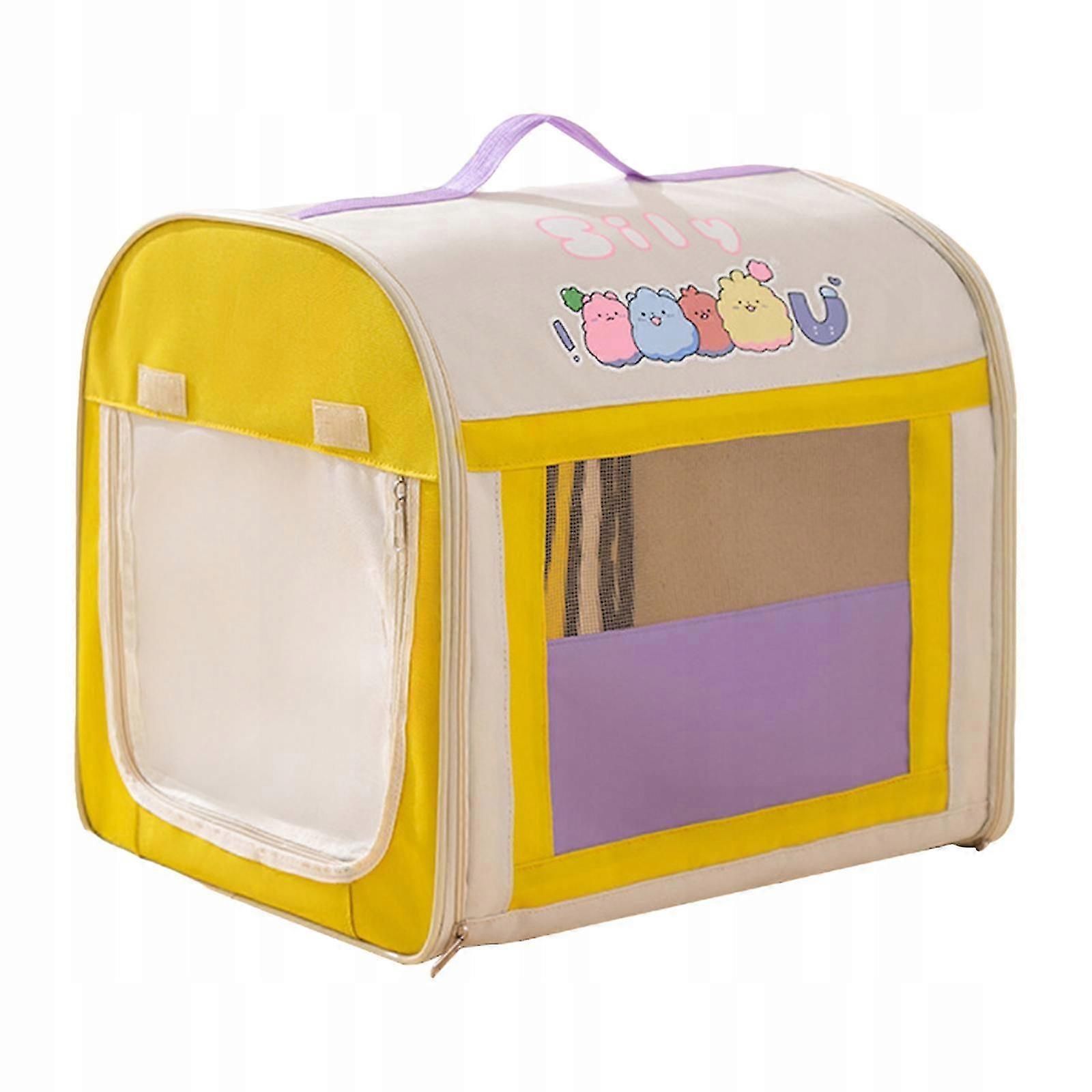 Dog Car Crate Removable Mat Breathable Mesh With Handle Lightweight S