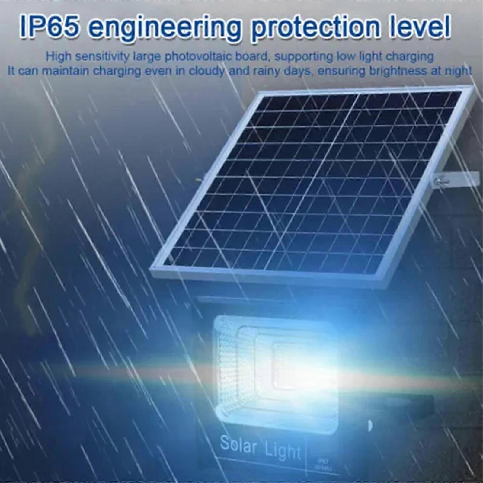 300W LED Solar Floodlight Panel Street Lights Outdoor Waterproof Remote Control