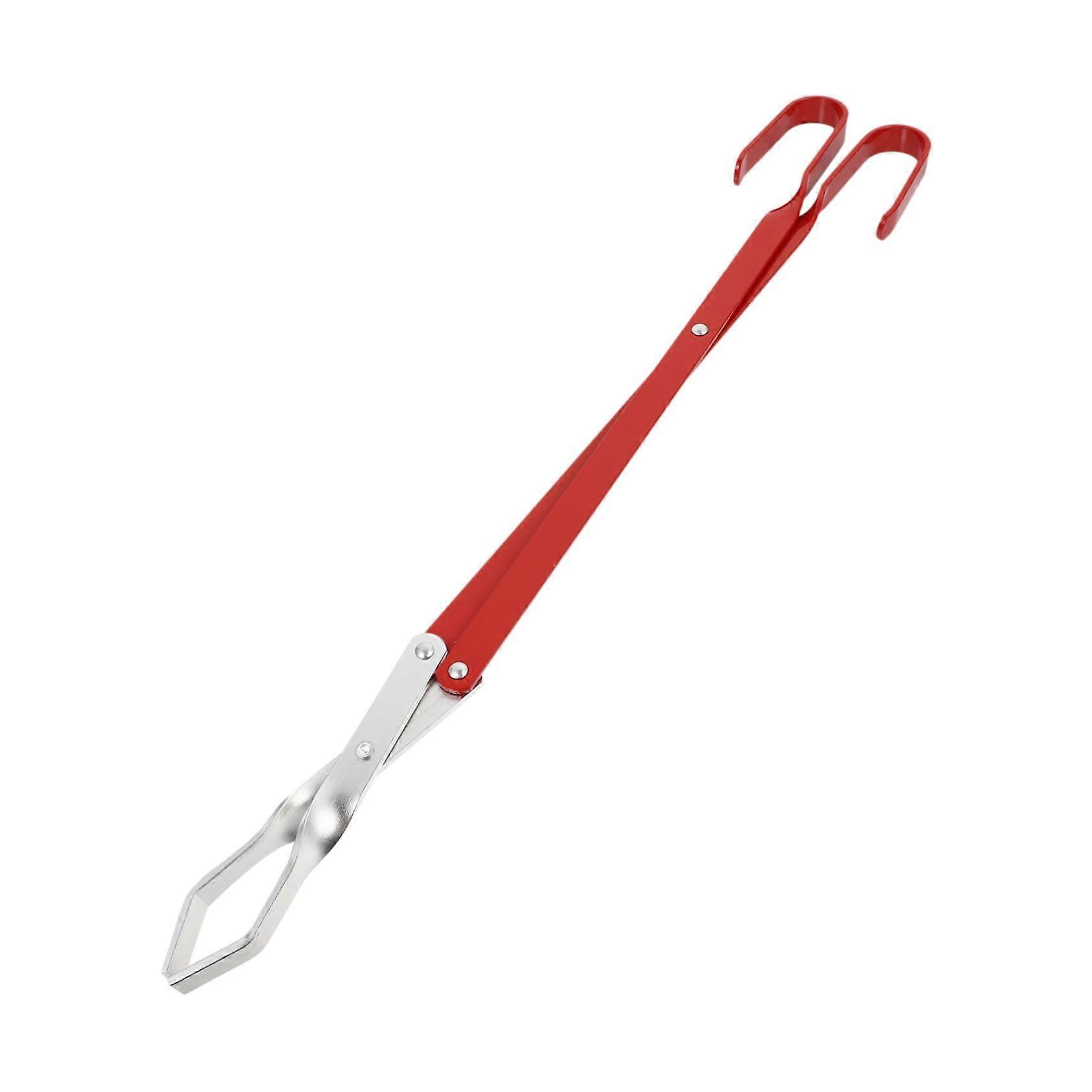 Firewood Tongs Heavy Duty Alloy Charcoal Clamp Extended Handle Safe Fire Pit Control