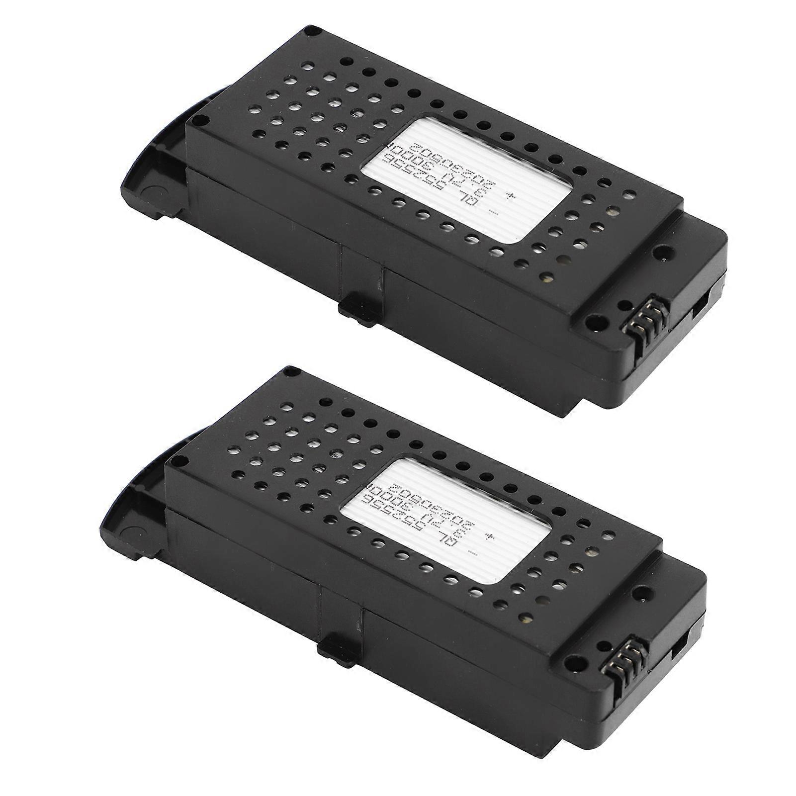 2PCS Drone Battery 3.7V 3000mAh Lithium Battery Charging Protection Portable RC Battery Replacement with 3 in 1 Cable for S6 G6 Drone RC Aircraft 