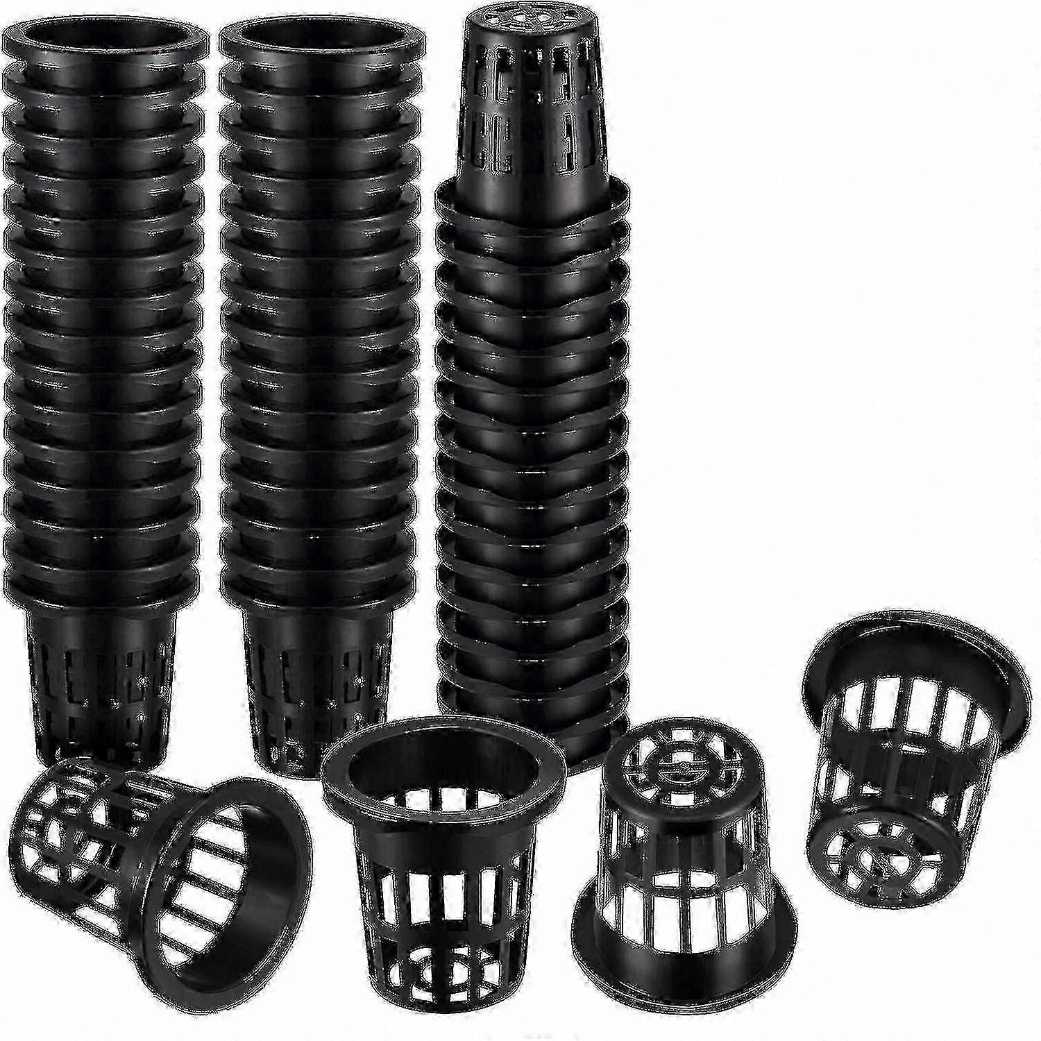 100-pack 1.77" Mesh Net Pots With Wide Lip For Hydroponic Growing Systems