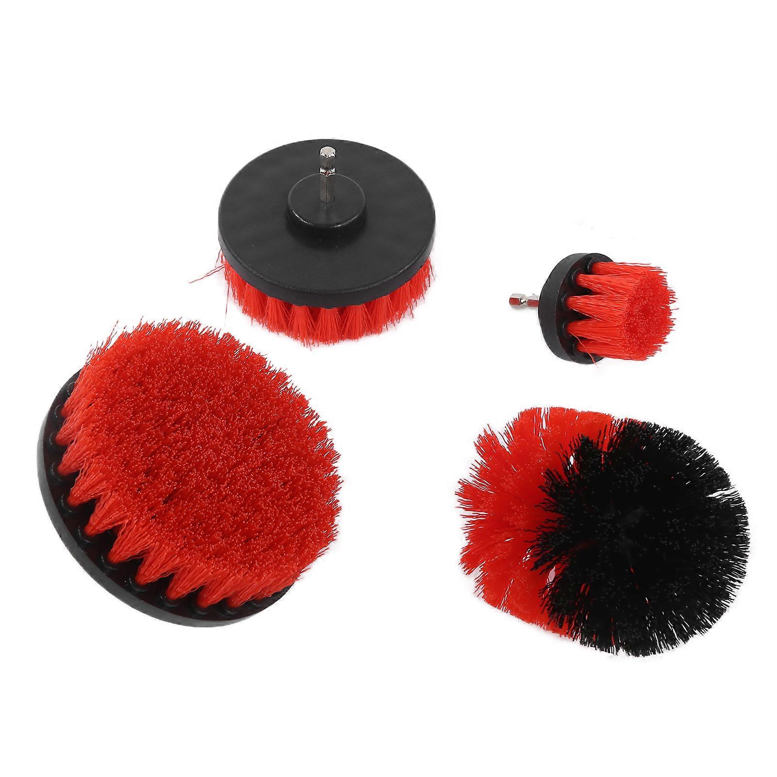 Drill brush set for vehicle cleaning - 4pcs power scrubber tool