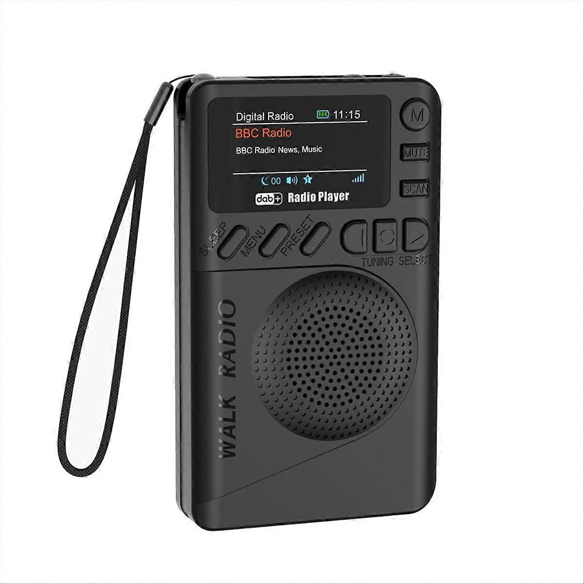 Mini FM Digital Radio with Headphone Jack Portable Radio Speaker Digital Pocket /+ Radio for Runnin