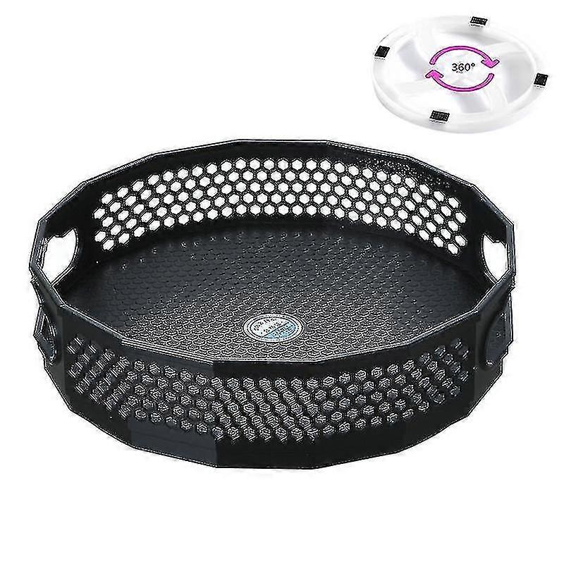 Ράφι αποθήκευσης κουζινών 360 βαθμός περιστρεφόμενος δίσκος κατσαρόλας ραφιών πλαστικών καρυκευμάτων