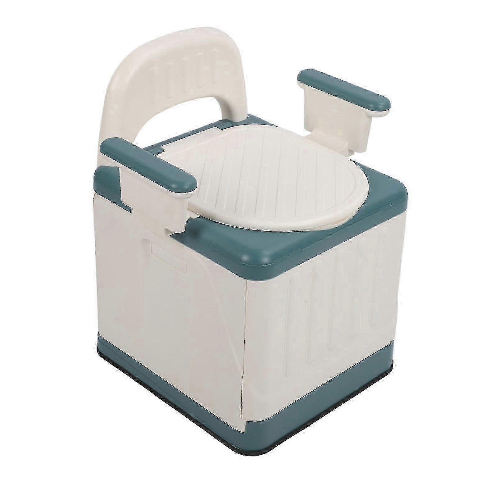 Portable Foldable Toilet with Arms - Odor-Proof Bedside Commode