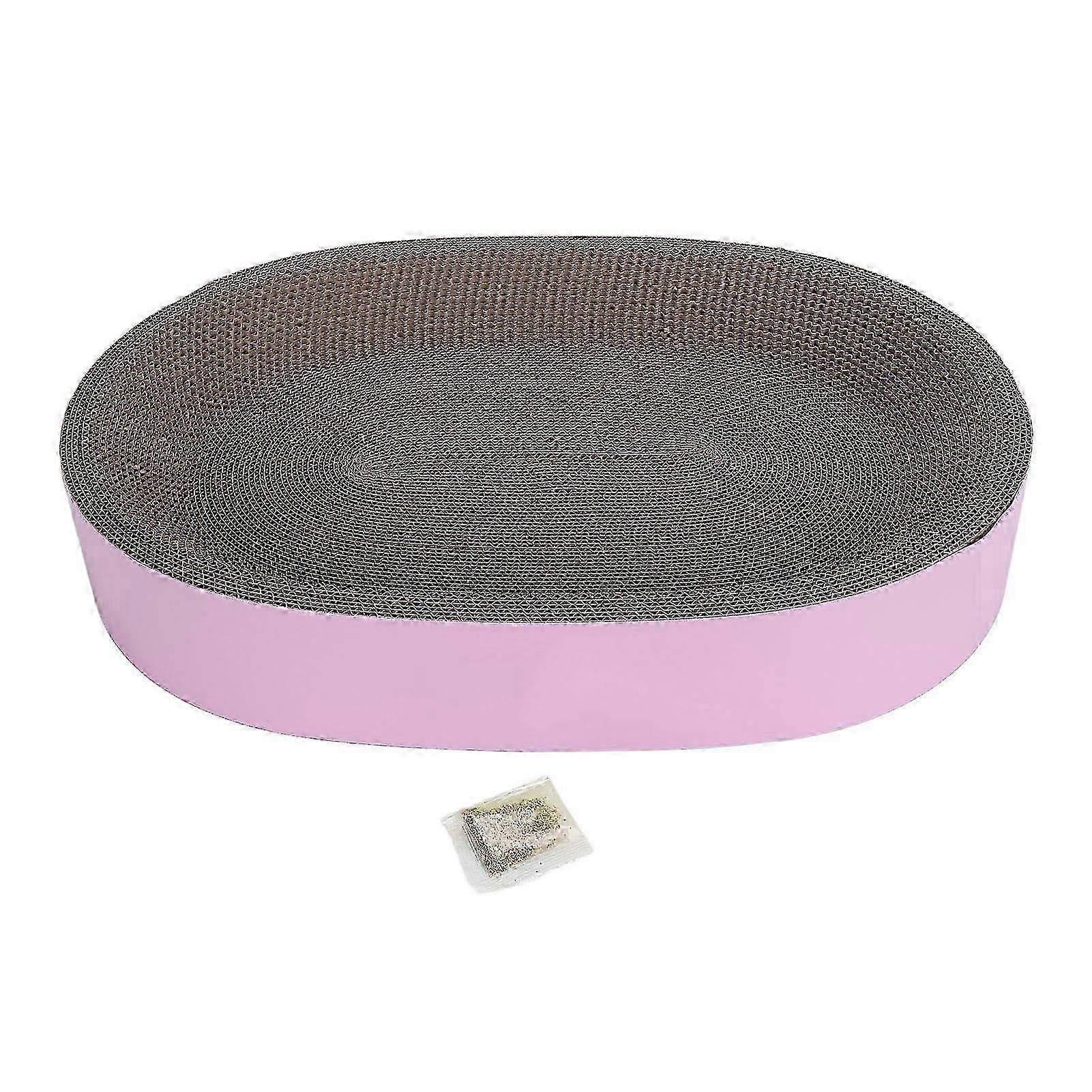 Scratcher Bed Oval Corrugated Paper Cat Scratch Board Nest Scratching Basin for Claw Grinding Furniture Protection