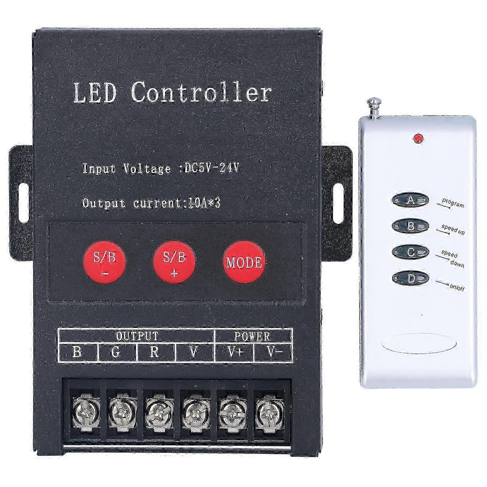 RGB LED Controller PWM Digital for Colorful Strip Light Project with Remote Control 5V/12V/24V Compatible