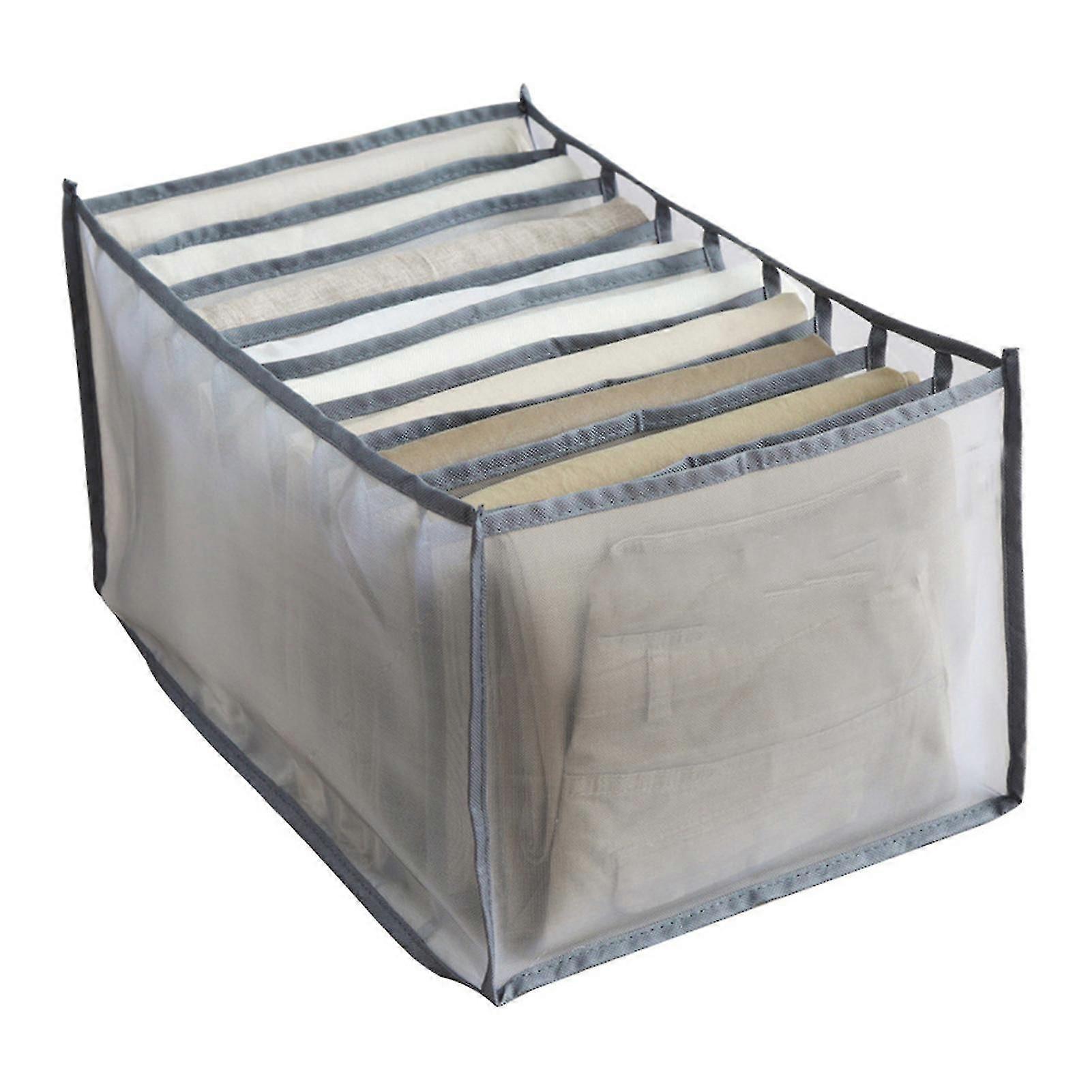 Foldable Wardrobe Clothes Drawer Organizer Multipurpose Large Capacity Compartment Storage1pcs-grey