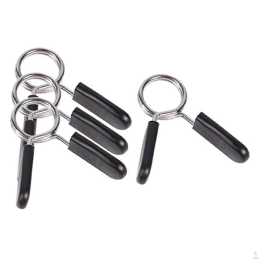 4 Barbell Spring Clamp Dumbbell Clip Quick Collar Weightlifting Bar Lock