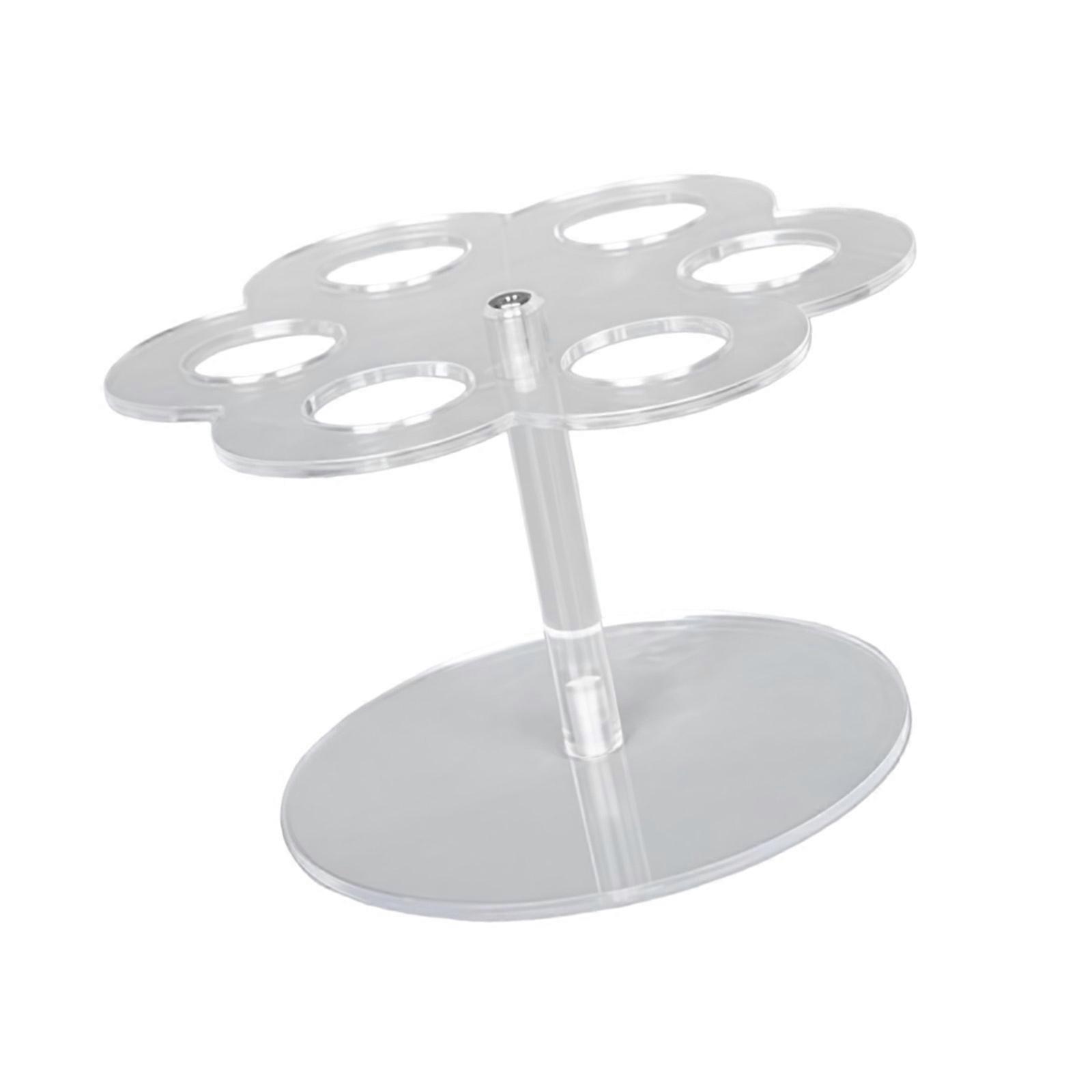 Clear Acrylic 6 Hole Cartridge Rack For Safe Storage And Decorative Home Use Scratch Resistant Beverage Pods Stand Multicolor