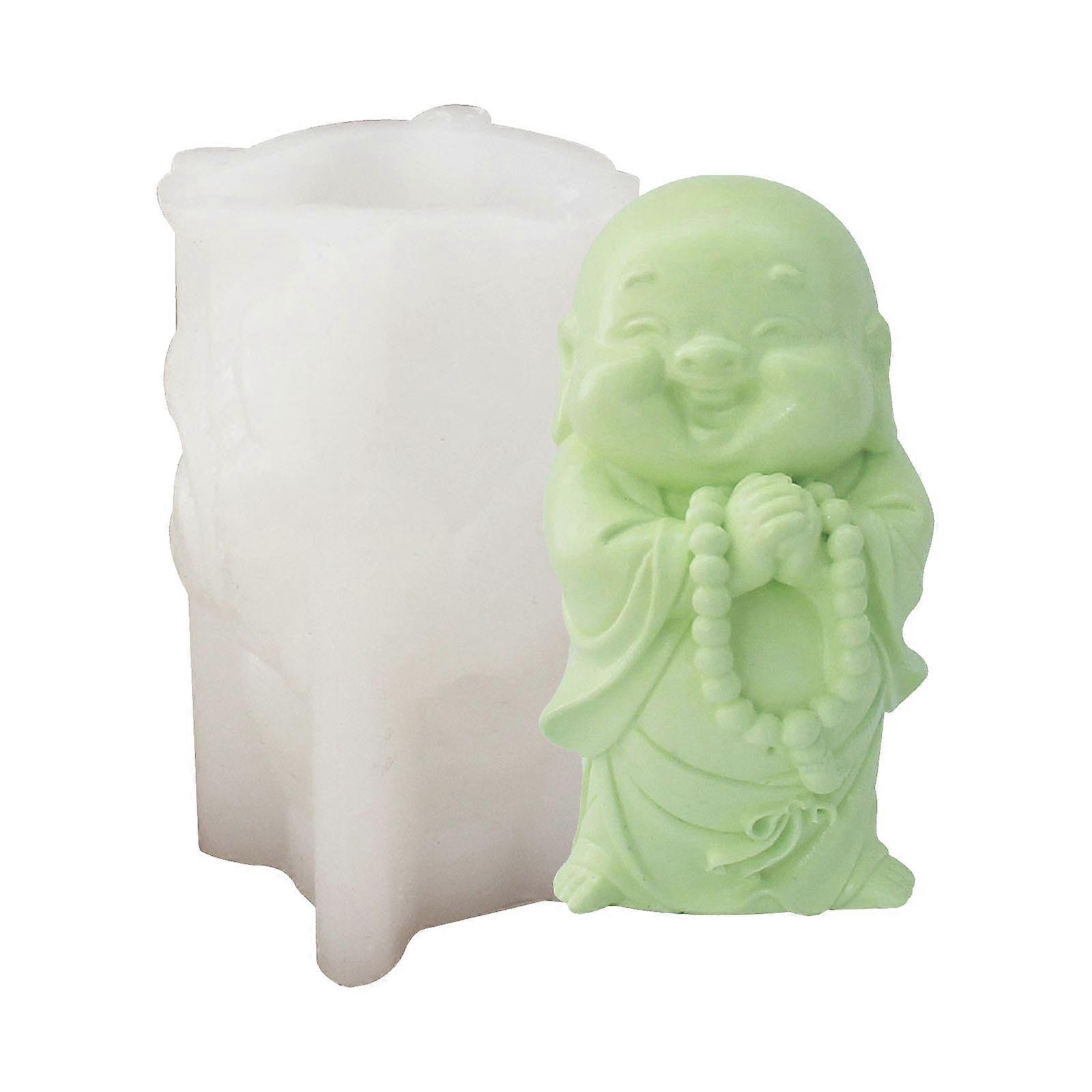 قوالب سيليكون البوذية الشكل لشمعة الصابون الحلوى صنع قوالب الشوكولاتة قوالب الفندان كعكة راتنجات الايبوكسي قوالب سيليكون متعددة الألوان