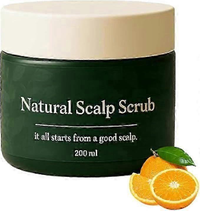 Natural Scalp Scrub 200ml, Deep Cleansing & Nourishing Exfoliating, Scalp Detoxification for Dandruff and Removing Deposits, Gentle Formula