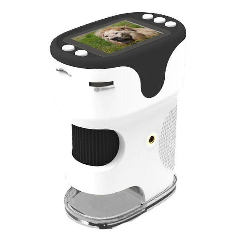 Handheld Microscopes 1000X Kids Microscope Rechargeable Mini Digital Pocket Microscopes Slides Kit Gift