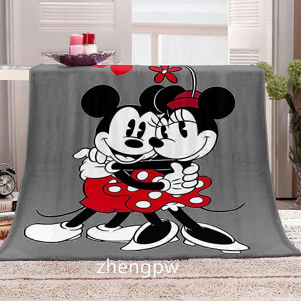 Disney Cartoon Mickey Minnie Mouse Fleece Blanket Throw Flannel Sofa Bedding UK
