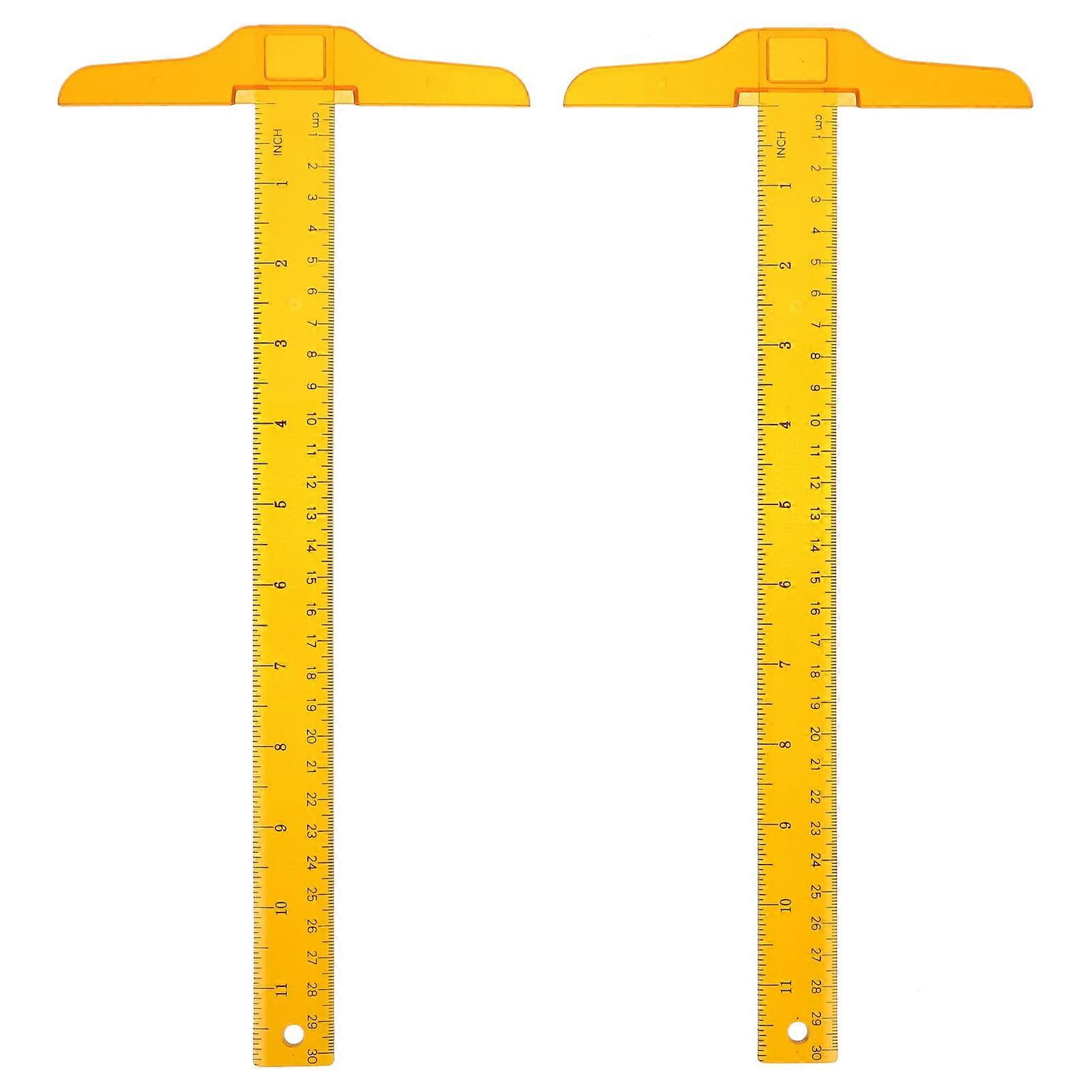 Ruler T Square Architect Scale Drafting Measuring Shape Double Triangular Rule Scriber Tools Woodworking Aluminum