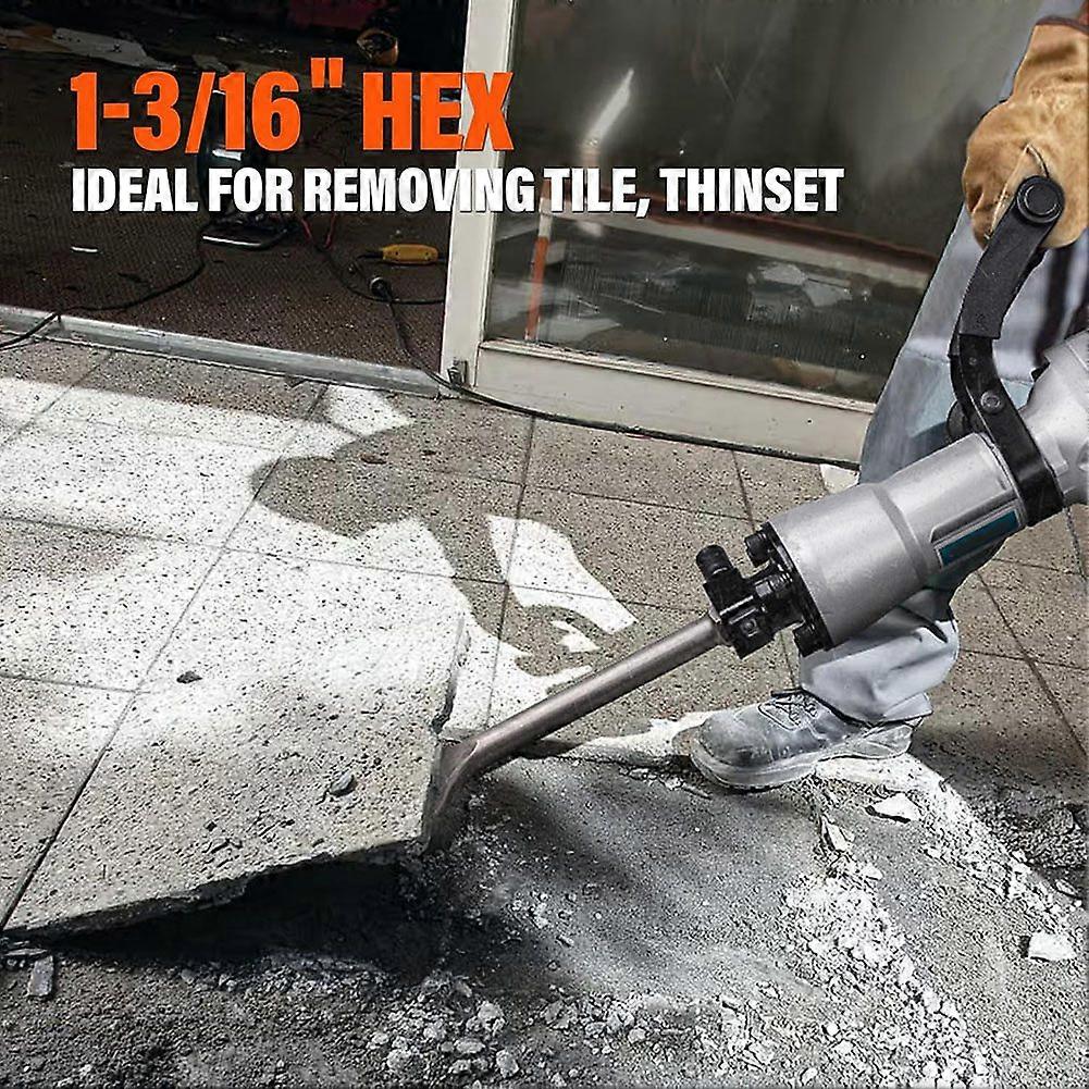 1-3/16 Inch Hex Scaling Chisel, 3 X 16 in. Steel Scraping Chisel Tile Removal Bit for Electric Demolition Jack Hammer