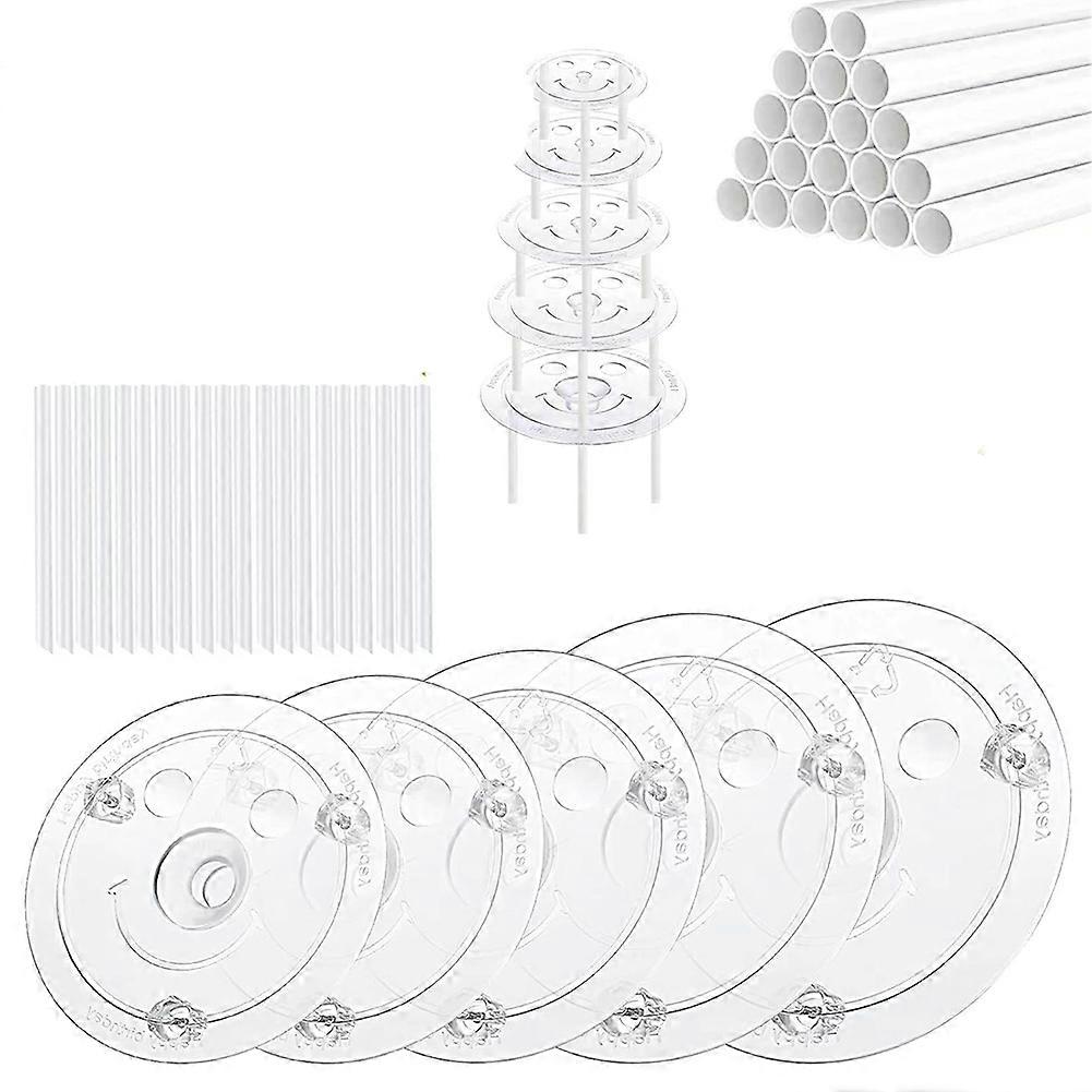40 stycken Plast Cake Dowel Stavar Set