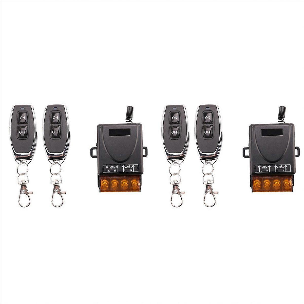 2X 433MHz 220V Water Pump Remote Control Switch 1Ch 30A Receiver Module ON/OFF Wireless Transmitter 